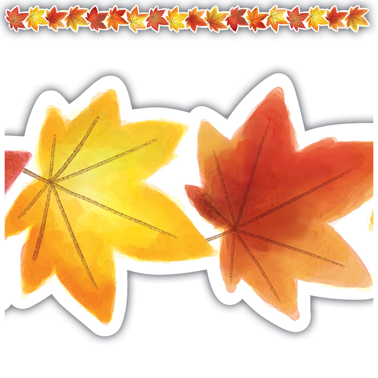 Teacher Created Resources Die-Cut Border Trim, Fall Leaves, 35ft Per Pack, Set Of 6 Packs - Image 4