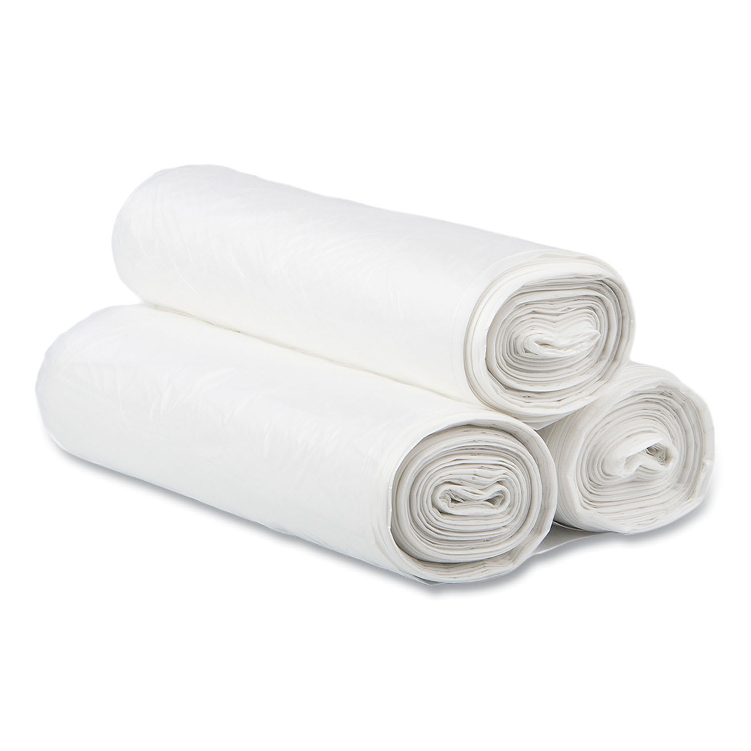 Inteplast Group High-Density Commercial Can Liners, 30 gal, 16 mic, 30in x 37in, Clear, Interleaved Roll, 25 Bags/Roll, 20 Rolls/Carton - Image 5