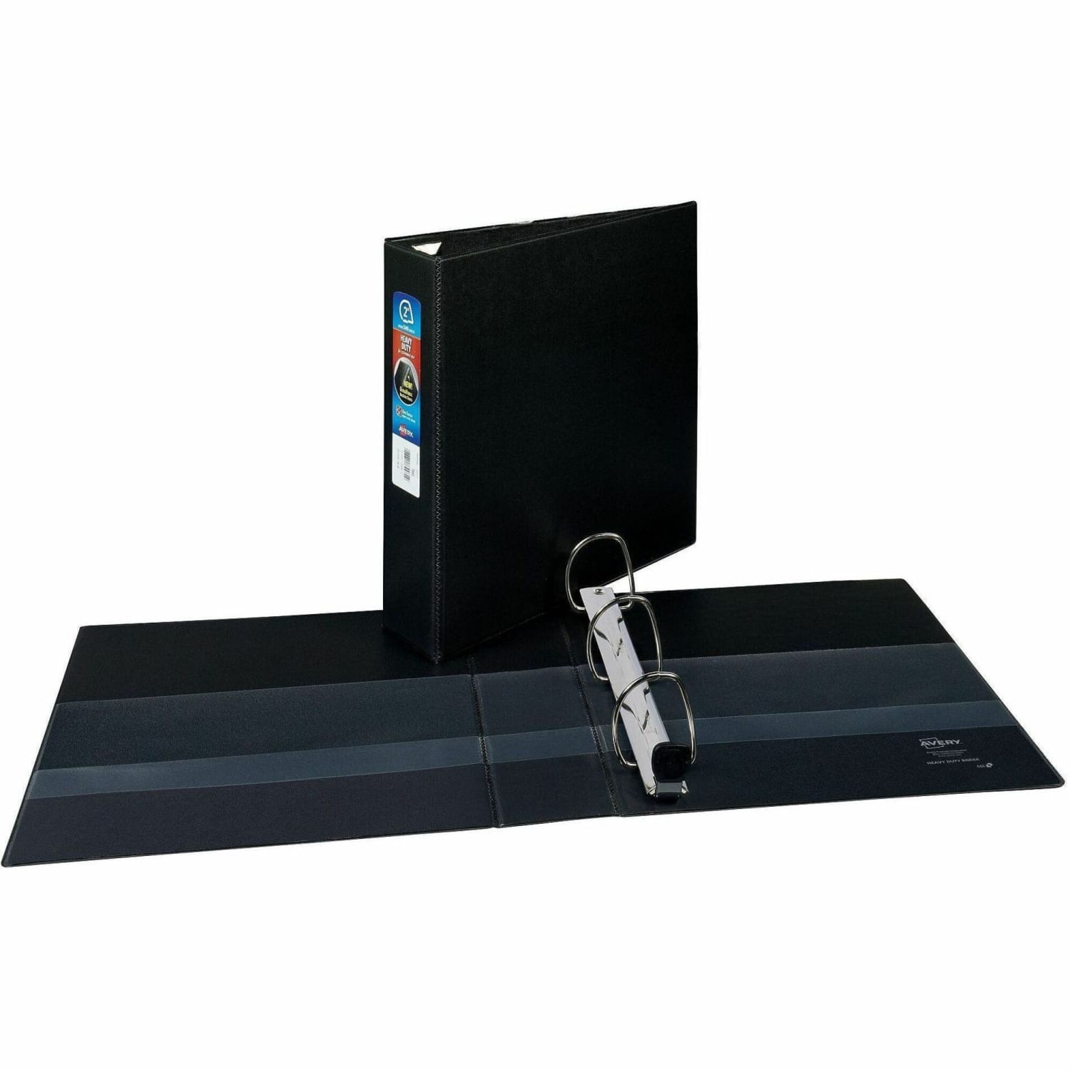 Avery Heavy-Duty 3-Ring Binder With Locking One-Touch EZD Rings, 2in D-Rings, Black