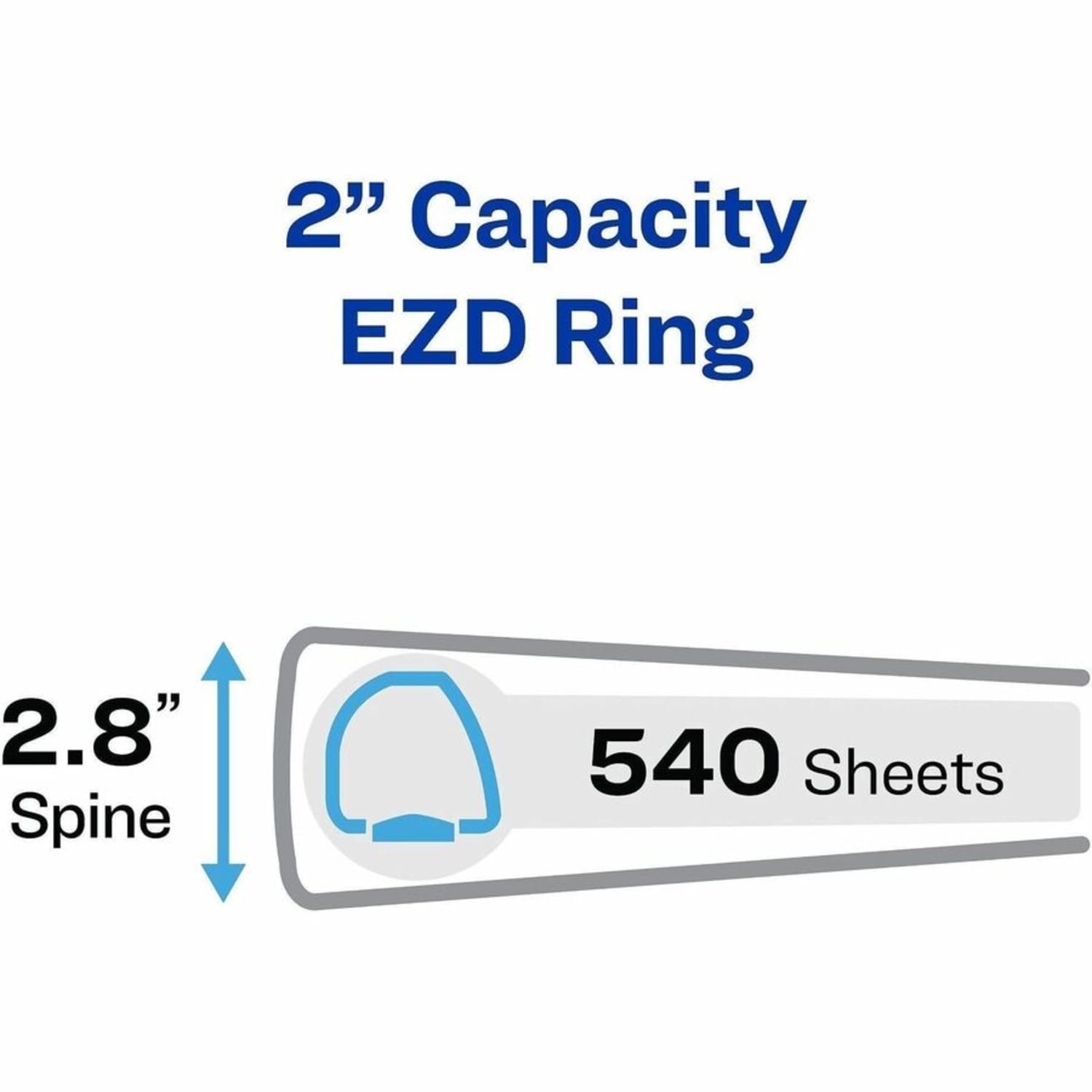 Avery Heavy-Duty 3-Ring Binder With Locking One-Touch EZD Rings, 2in D-Rings, Black - Image 4