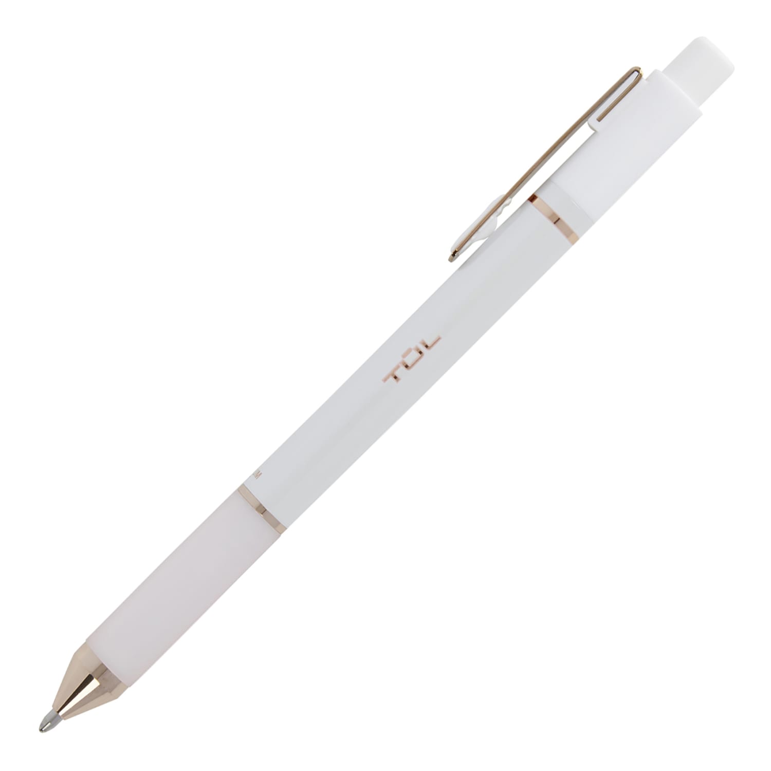 TUL BP Series Retractable Ballpoint Pens, Medium Point, 1.0 mm, Pearl White Barrel, Black Ink, Pack Of 12 Pens - Image 4