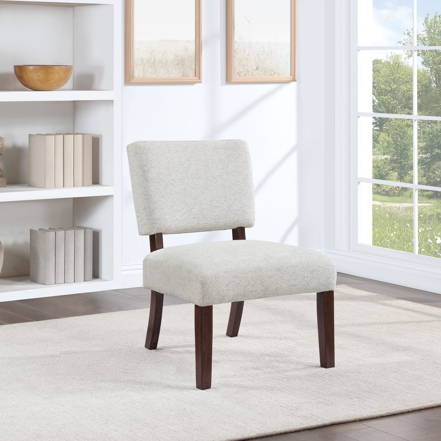 Office Star Jasmine Fabric Accent Chair, Oyster Gray - Image 4