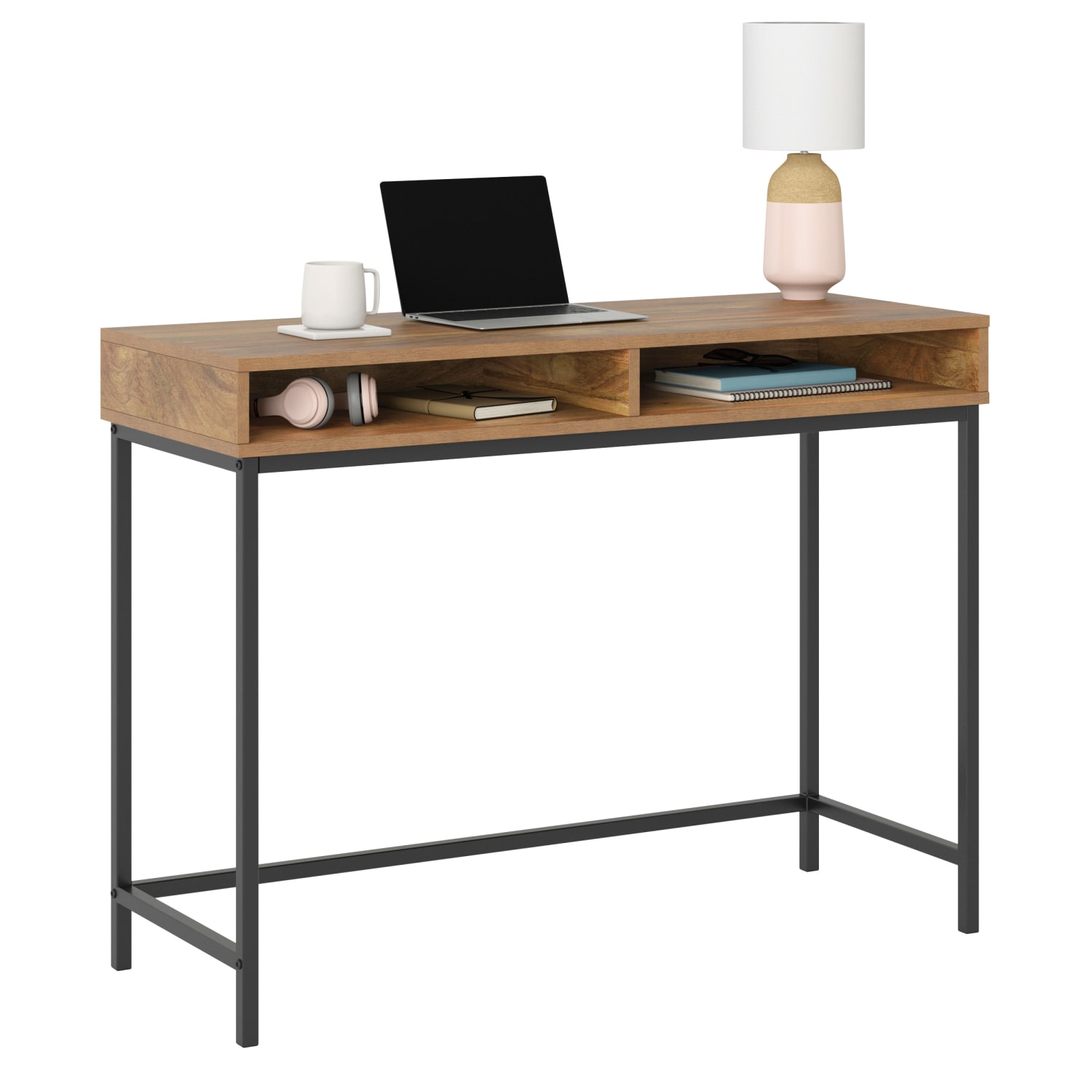 Sauder North Avenue 40inW Computer And Writing Desk, Sindoori Mango/Black - Image 3