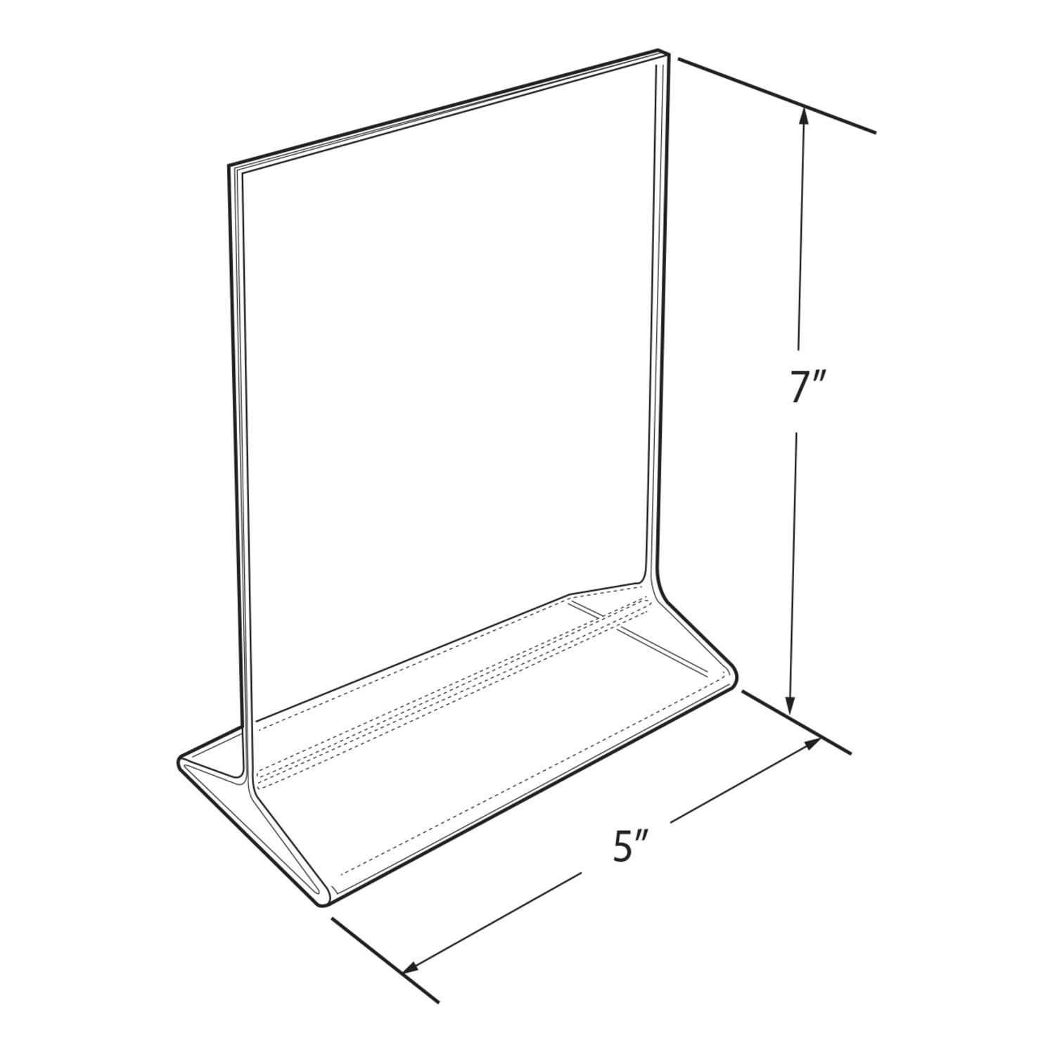 Azar Displays Top-Load Acrylic Sign Holders, 7in x 5in, Clear, Pack Of 10 - Image 3