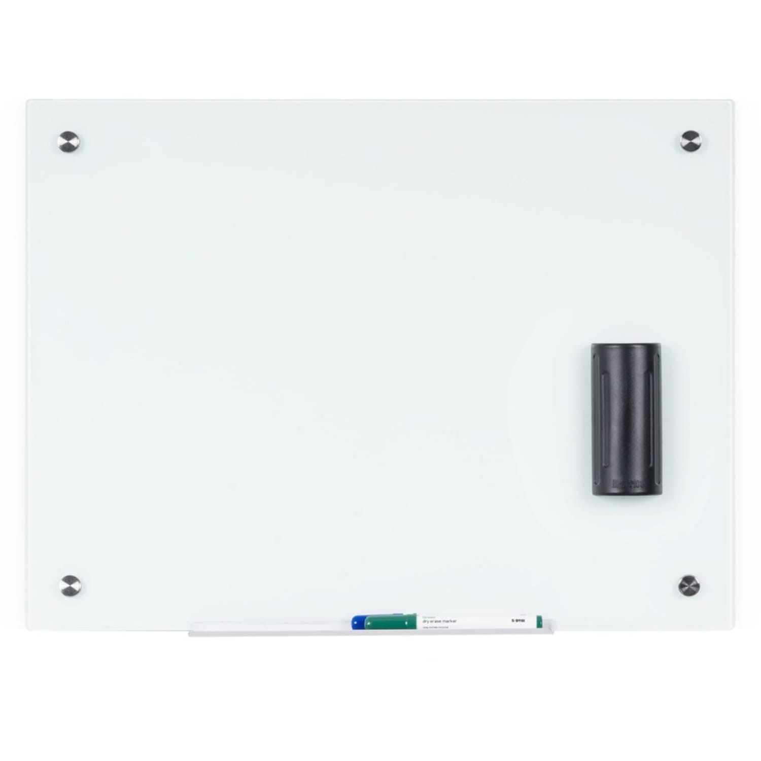 Bi-silque Magnetic Glass Dry Erase Board - 24in (2 ft) Width x 36in (3 ft) Height - White Glass Surface - Rectangle - Horizontal/Vertical - 1 Each - Image 6
