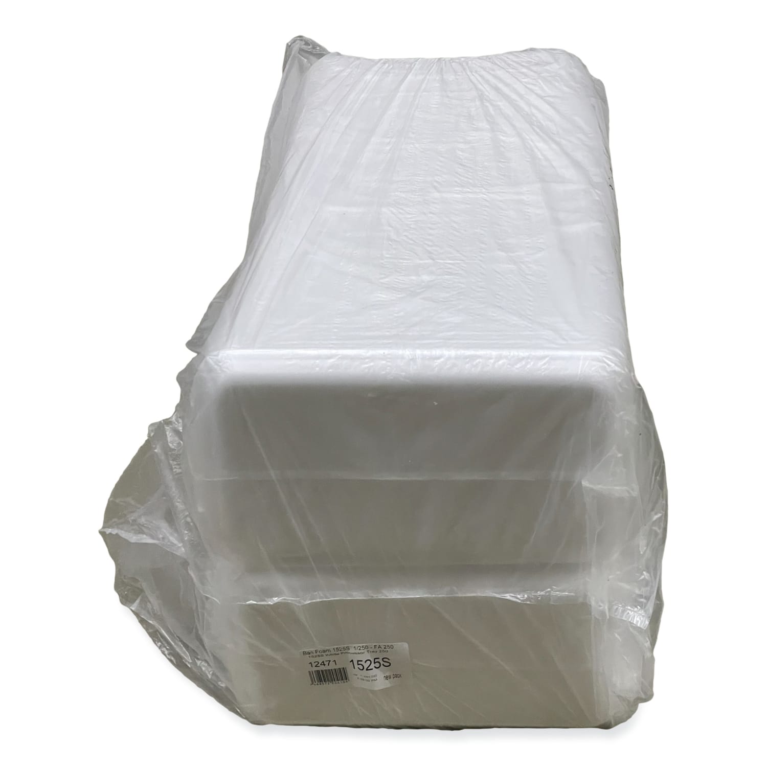 GEN Meat Trays, #1525, 3/4inH x 14-1/2inW x 8inD, White, Pack Of 250 Trays - Image 4