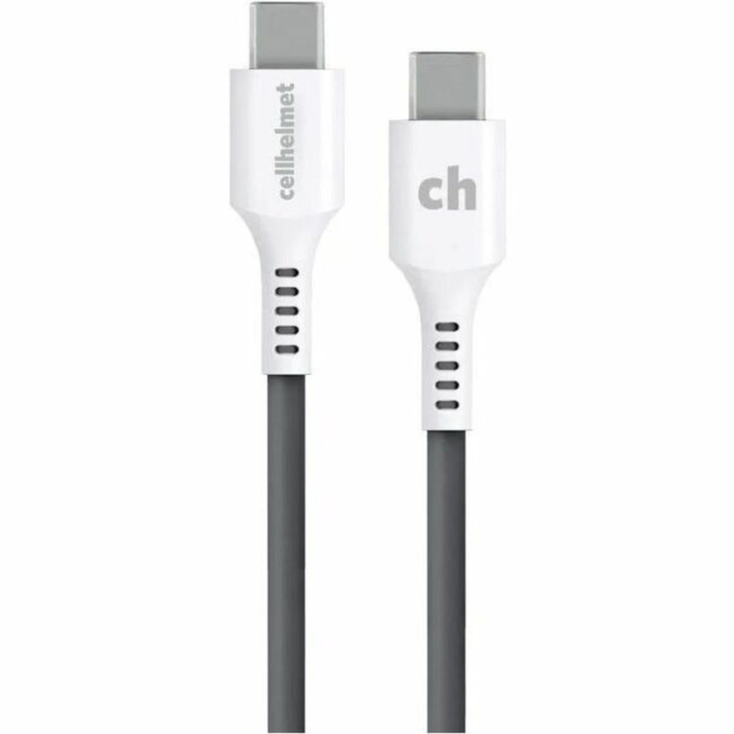 cellhelmet Charge And Sync USB-C To USB-C Round Cable, 6ft, White - Image 5