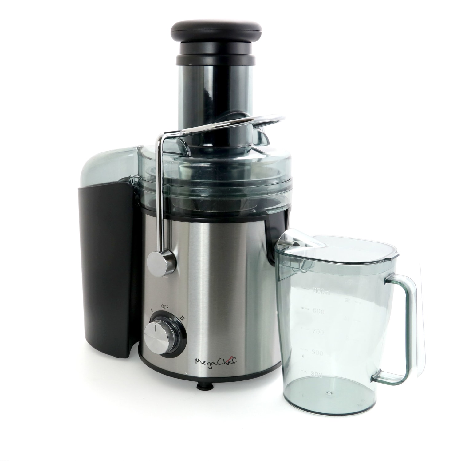 Megachef Wide-Mouth Juice Machine With Dual-Speed Centrifugal Juicer, Silver - Image 3