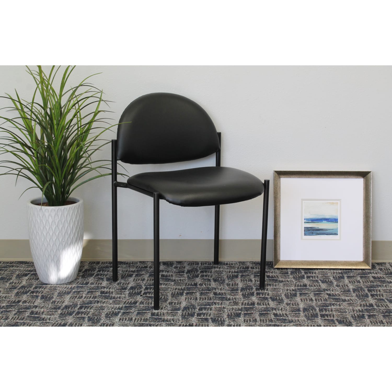 Boss 5-Piece Conference Table And Chair Set, Driftwood/Black - Image 5