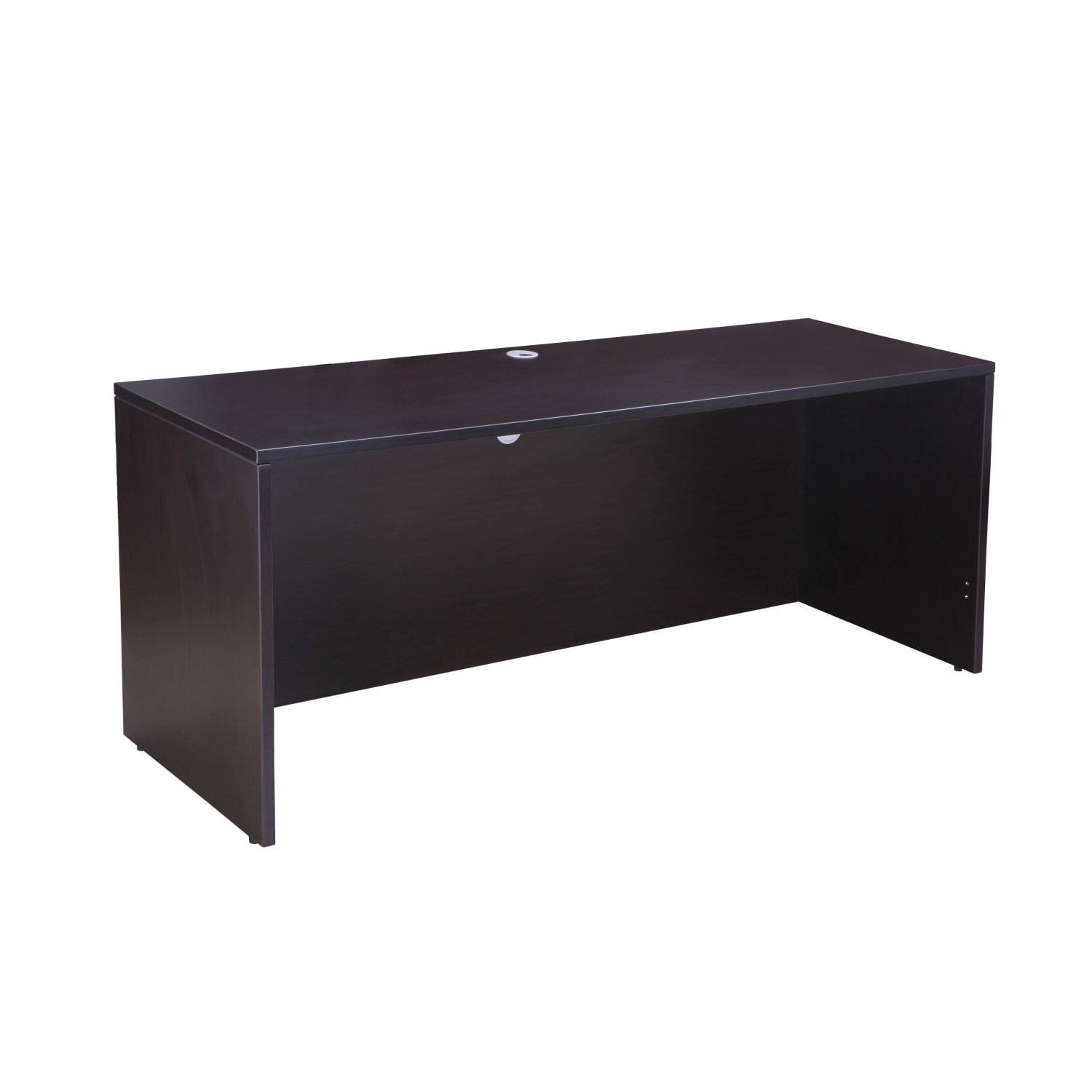 Boss Office Products 66inW Executive U-Shaped Desk With 2-Drawer Lateral File And 4-Door Hutch, Mocha - Image 5