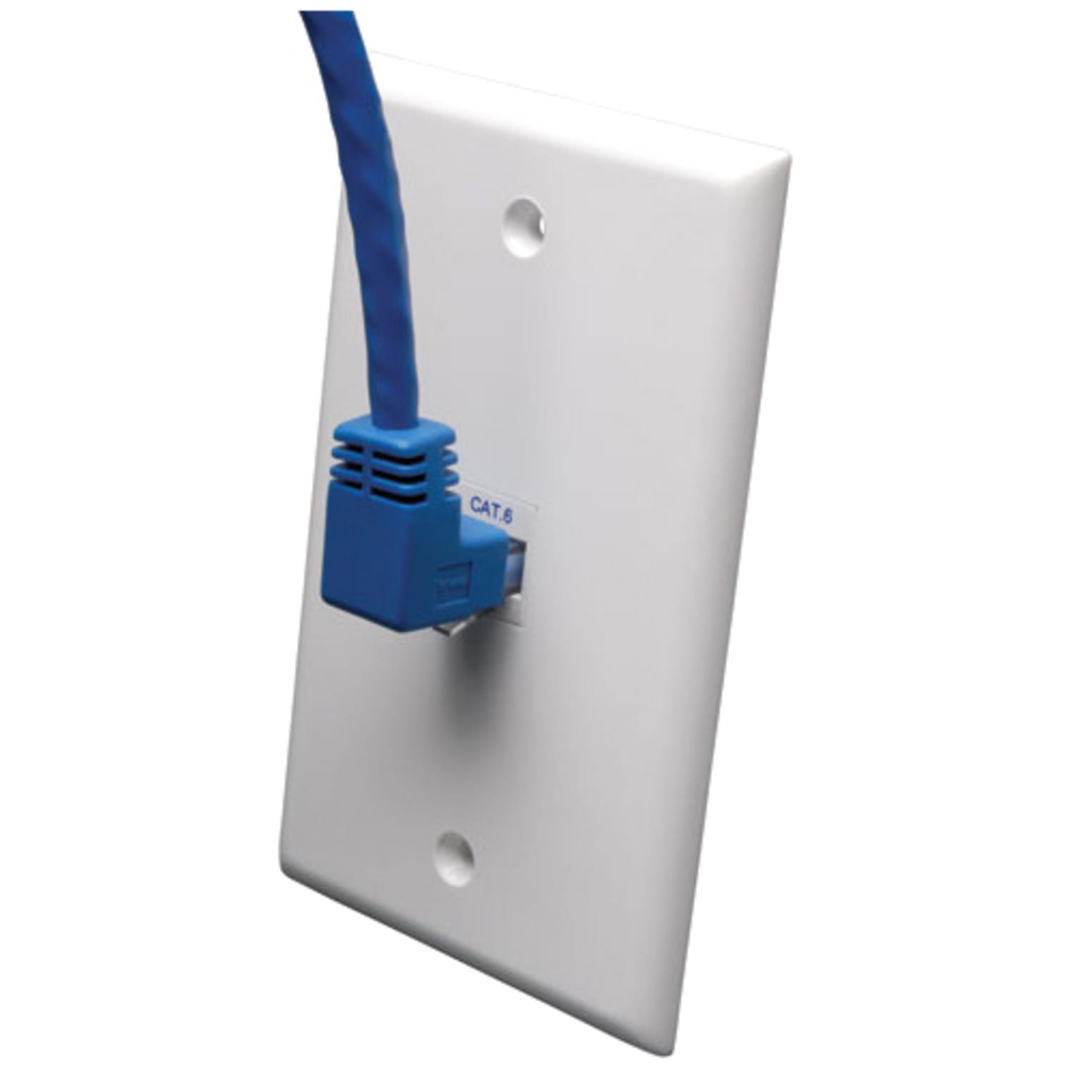 Eaton Tripp Lite Series Up-Angle Cat6 Gigabit Molded UTP Ethernet Cable (RJ45 Right-Angle Up M to RJ45 M), Blue, 10 ft. (3.05 m) - N204010BLUP - Image 3