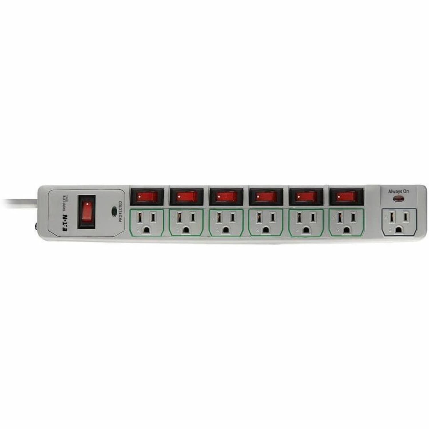 Tripp Lite ECO-SURGE 7-Outlet Surge Suppressor, 6ft, Cool Gray - Image 5