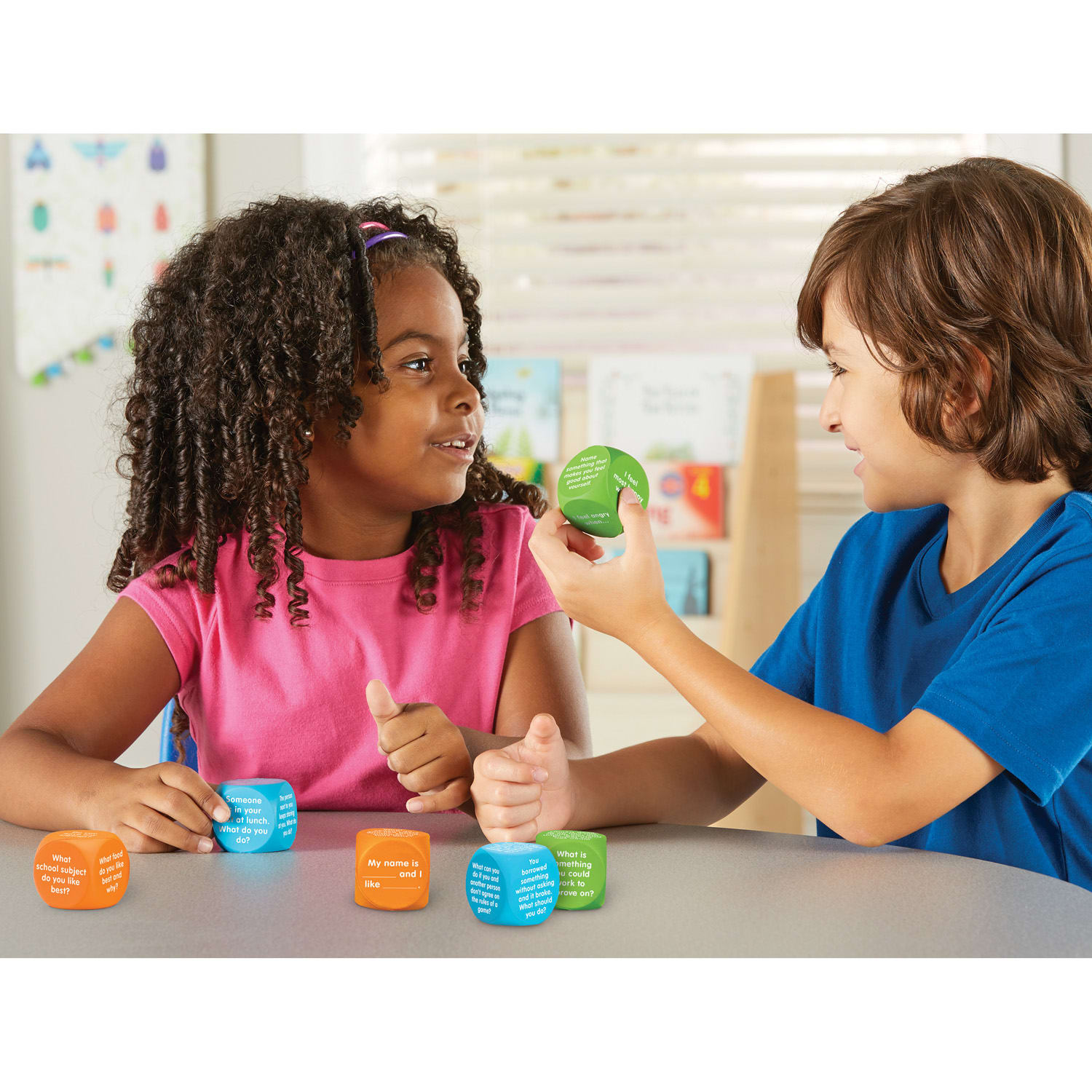 Learning Resources Lets Talk! Cubes, Multicolor, Kindergarten To 5th Grade, Set Of 6 Cubes - Image 5