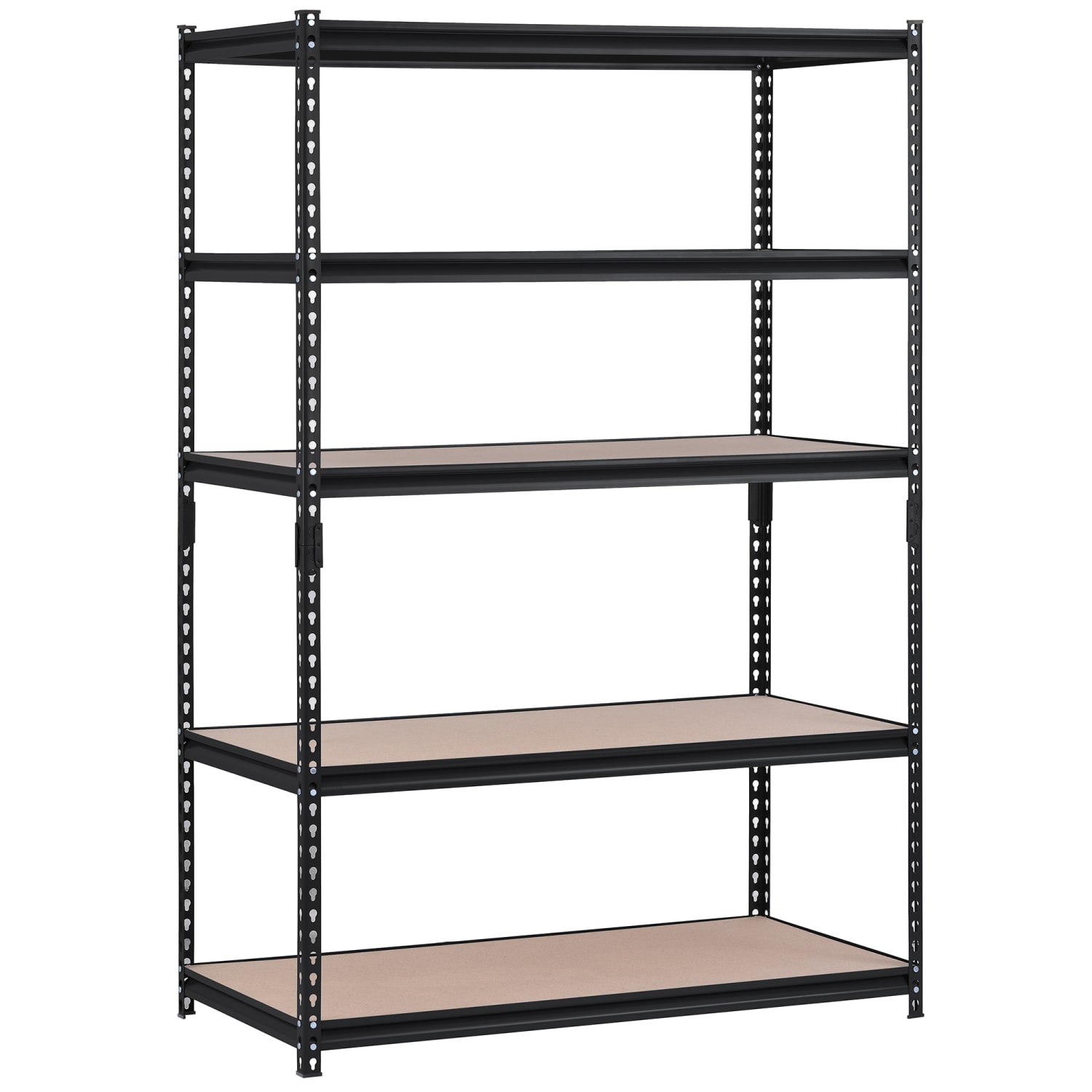 Edsal Muscle Rack Heavy Duty Boltless Steel Shelving Unit, 5-Shelf, 72inH x 48inW x 24inD, Black