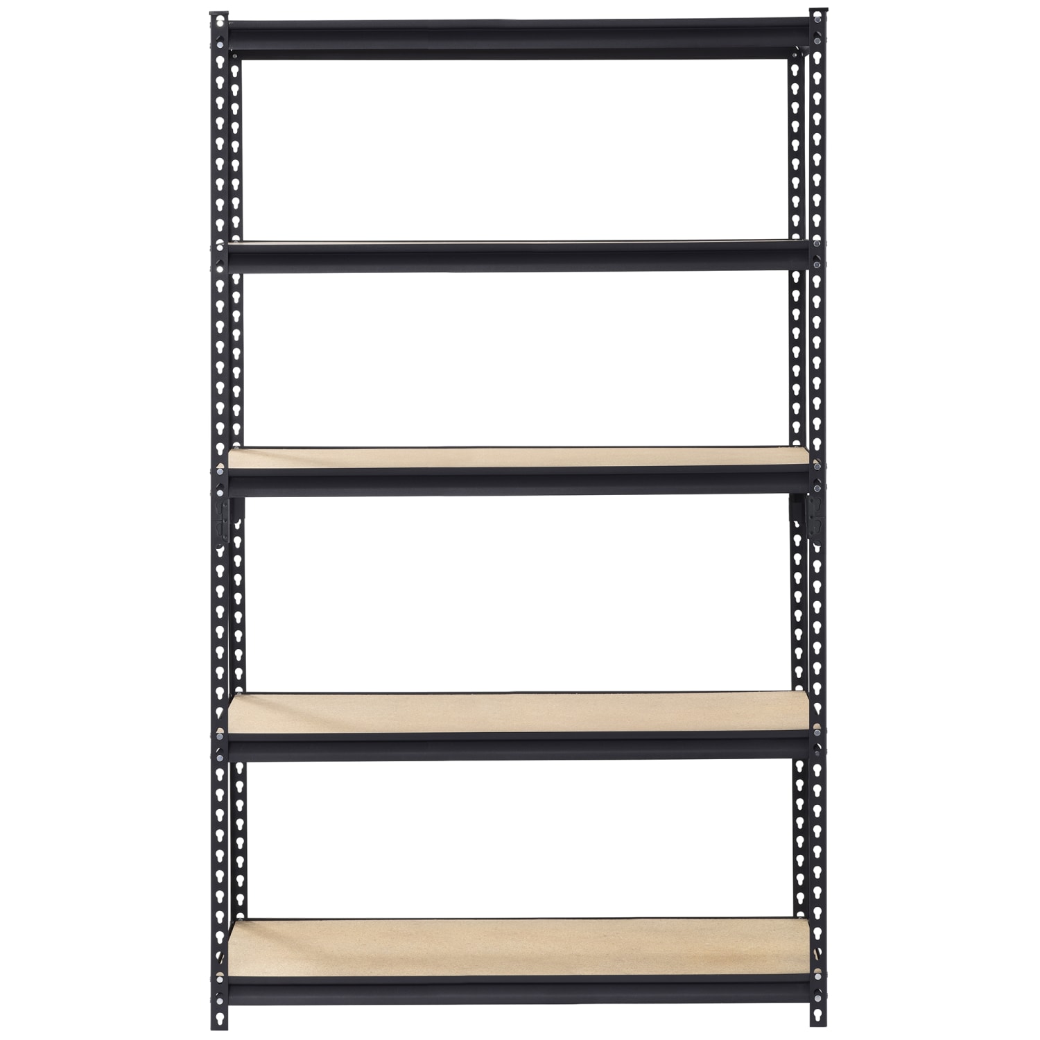 Edsal Muscle Rack Heavy Duty Boltless Steel Shelving Unit, 5-Shelf, 72inH x 48inW x 24inD, Black - Image 4