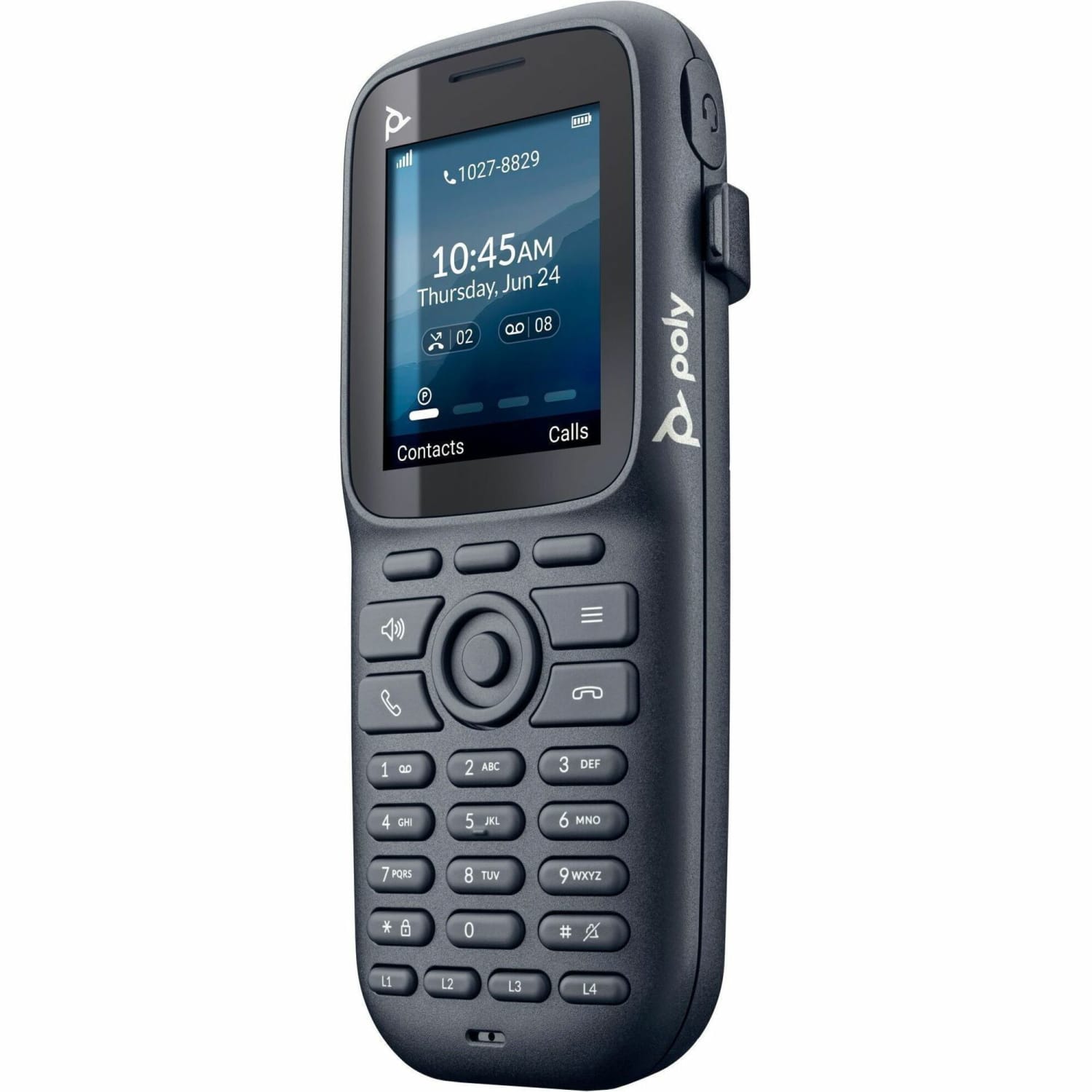 Poly Rove 20 DECT Phone Handset - Cordless - DECT - 2in Screen Size - Audio - Headset Port - 1 Day Battery Talk Time - Black