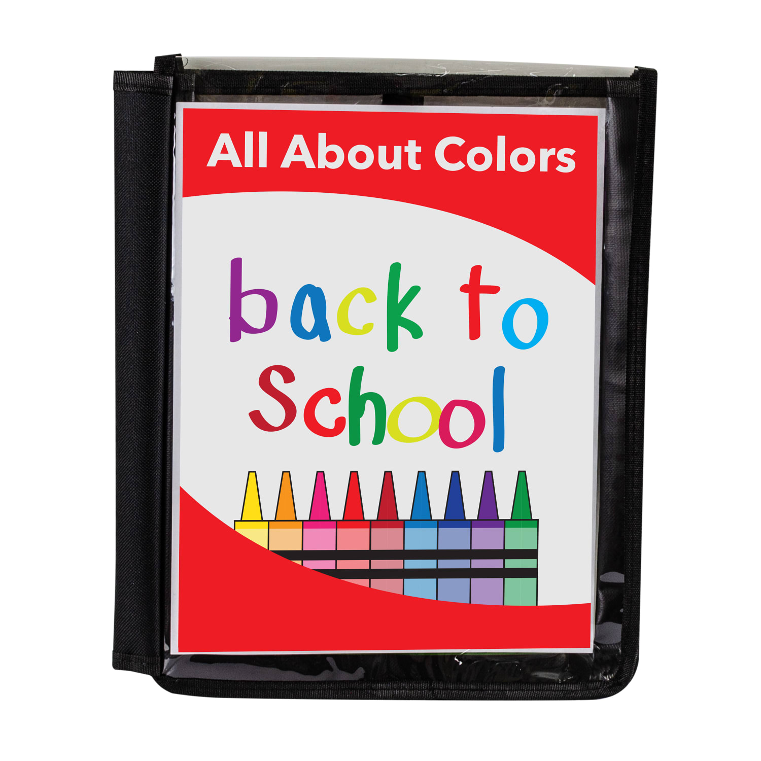 C-Line Classroom Connector Folders, 8-1/2in x 11in, Black, Box Of 24 Folders - Image 6