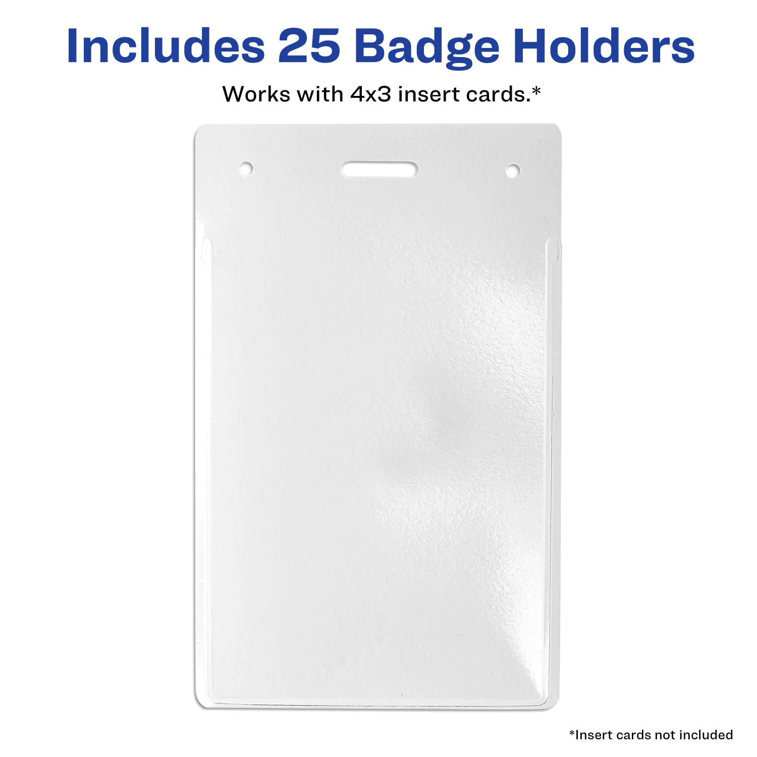 Avery Secure Top Badge Holders, Vertical Prepunched, 4in x 3in Badge, Clear, Box Of 25 - Image 4