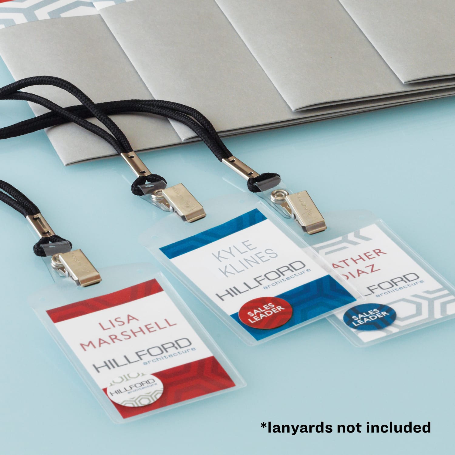 Avery Secure Top Badge Holders, Vertical Prepunched, 4in x 3in Badge, Clear, Box Of 25 - Image 6