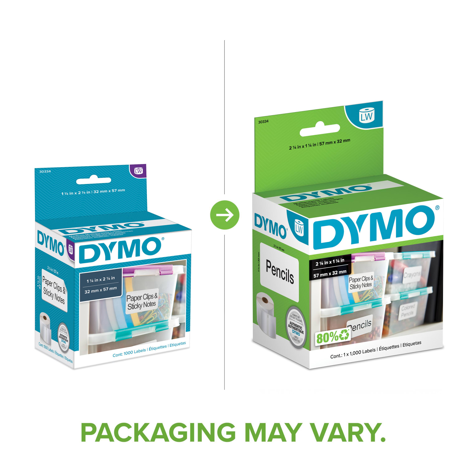 DYMO LabelWriter Multipurpose Labels, 30334, 2 1/4in x 1 1/4in, White, Roll Of 1,000 - Image 3