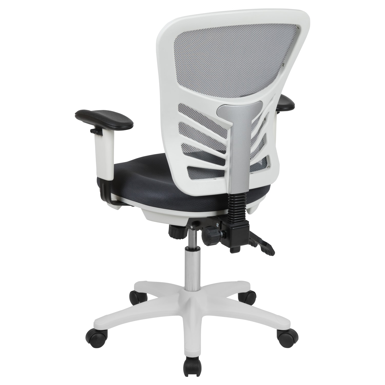 Flash Furniture Ergonomic Mesh MidBack Executive Office Chair GrayWhite PopularChairscom Flash Furniture Ergonomic Mesh Mid Back Executive Office Chair GrayWhite PopularChairscom