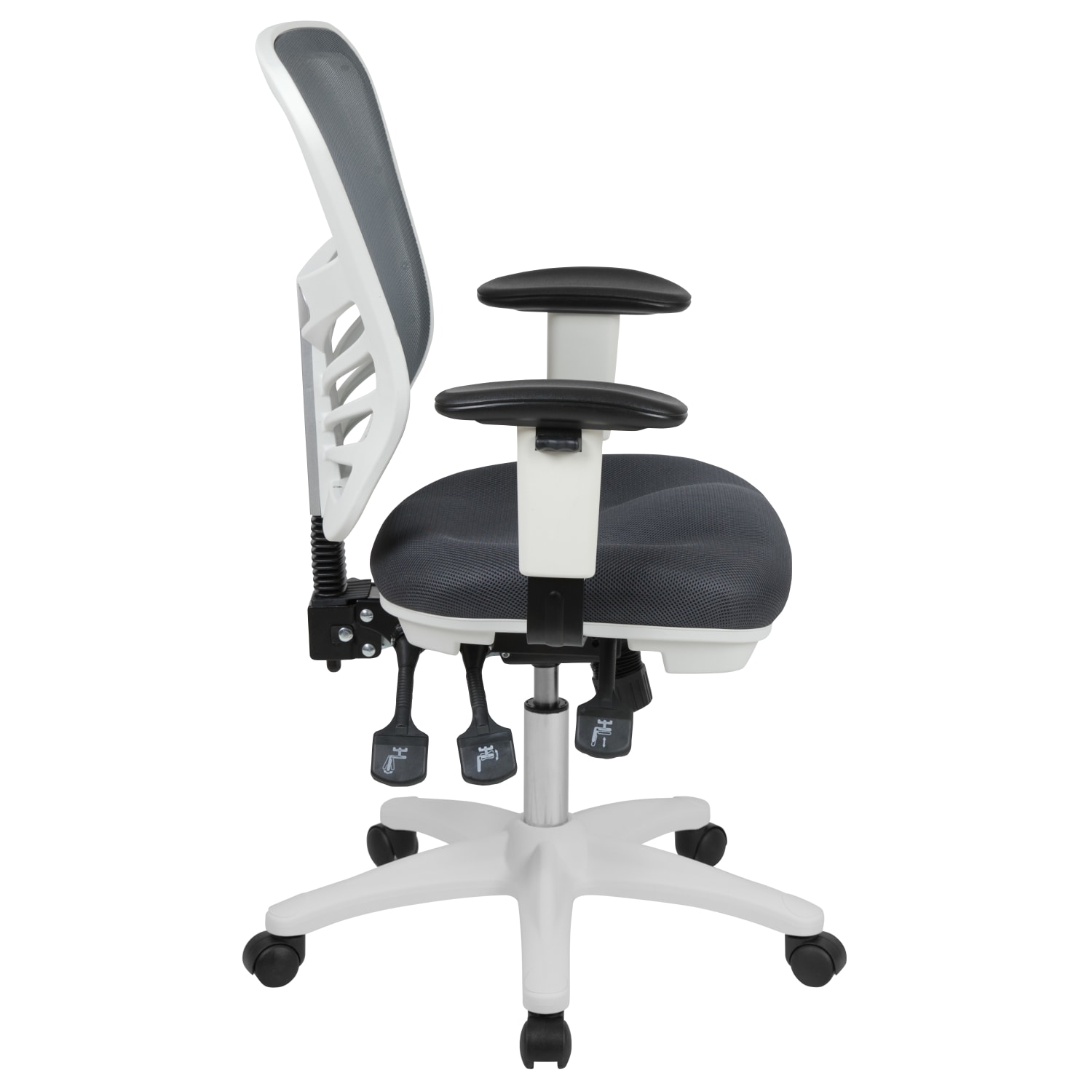 Flash Furniture Ergonomic Mesh MidBack Executive Office Chair GrayWhite PopularChairscom Flash Furniture Ergonomic Mesh Mid Back Executive Office Chair GrayWhite PopularChairscom