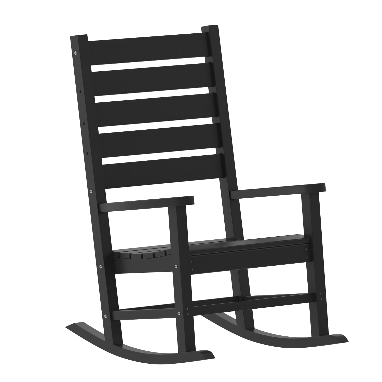 Flash Furniture Manchester All-Weather Rocking Chair, Black - Image 3