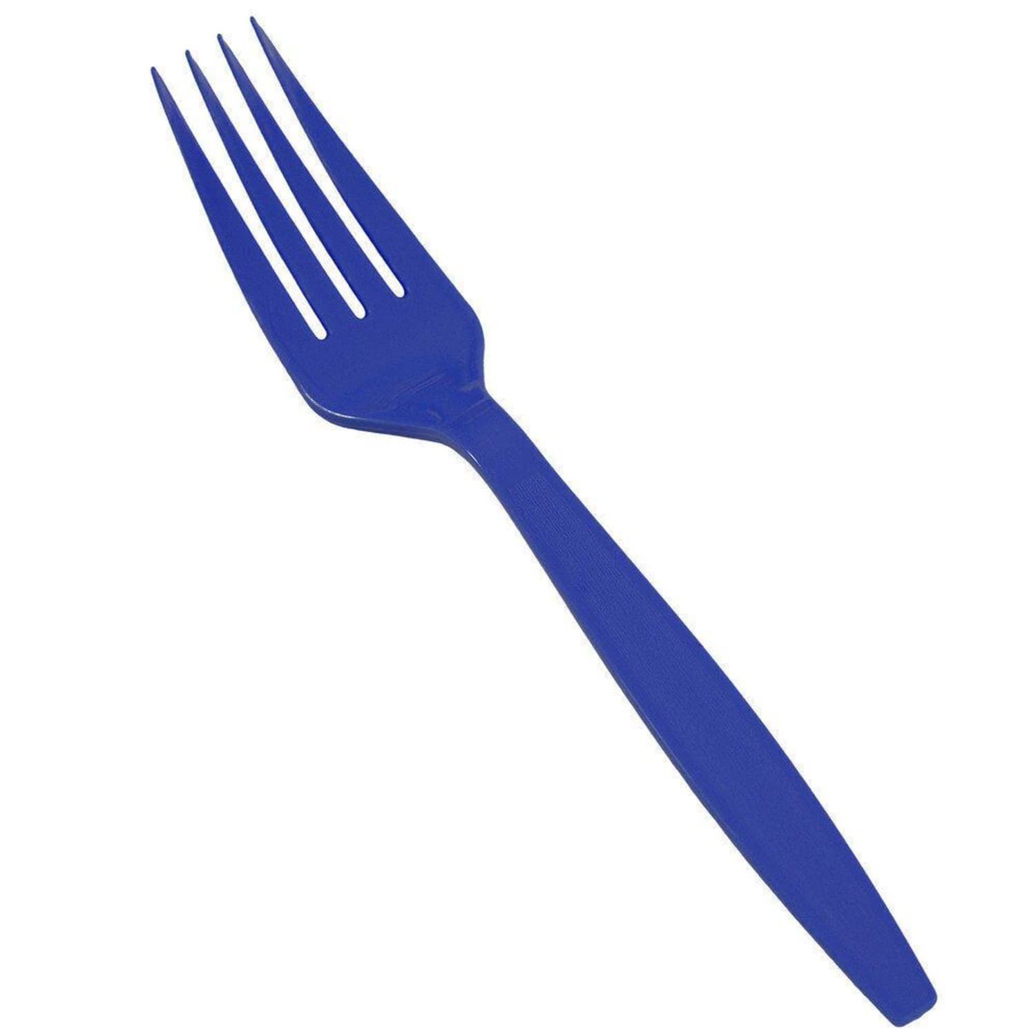 JAM PAPER Big Party Pack of Premium Plastic Forks, Blue, 100 Disposable Forks/Box - Image 3