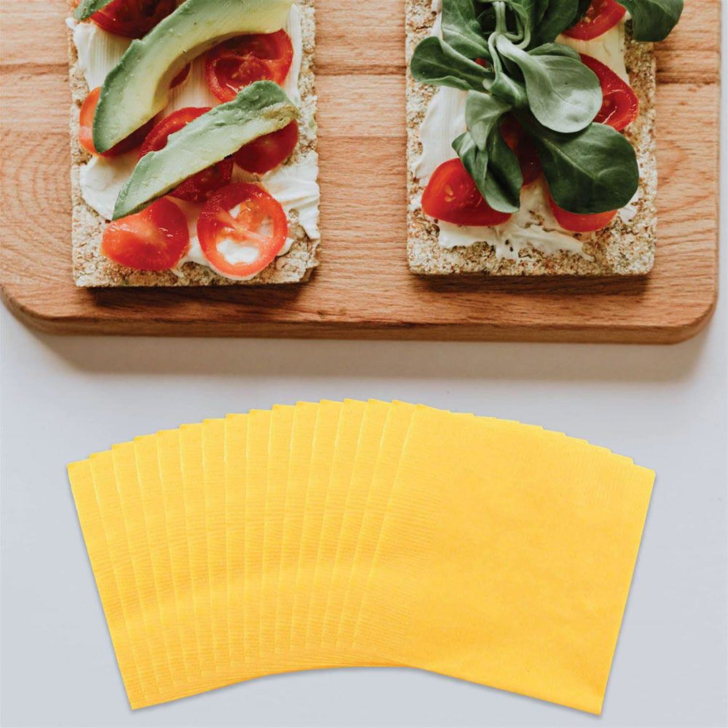 JAM PAPER Small Beverage Napkins - 5 x 5 - Yellow - 40/Pack - Image 4