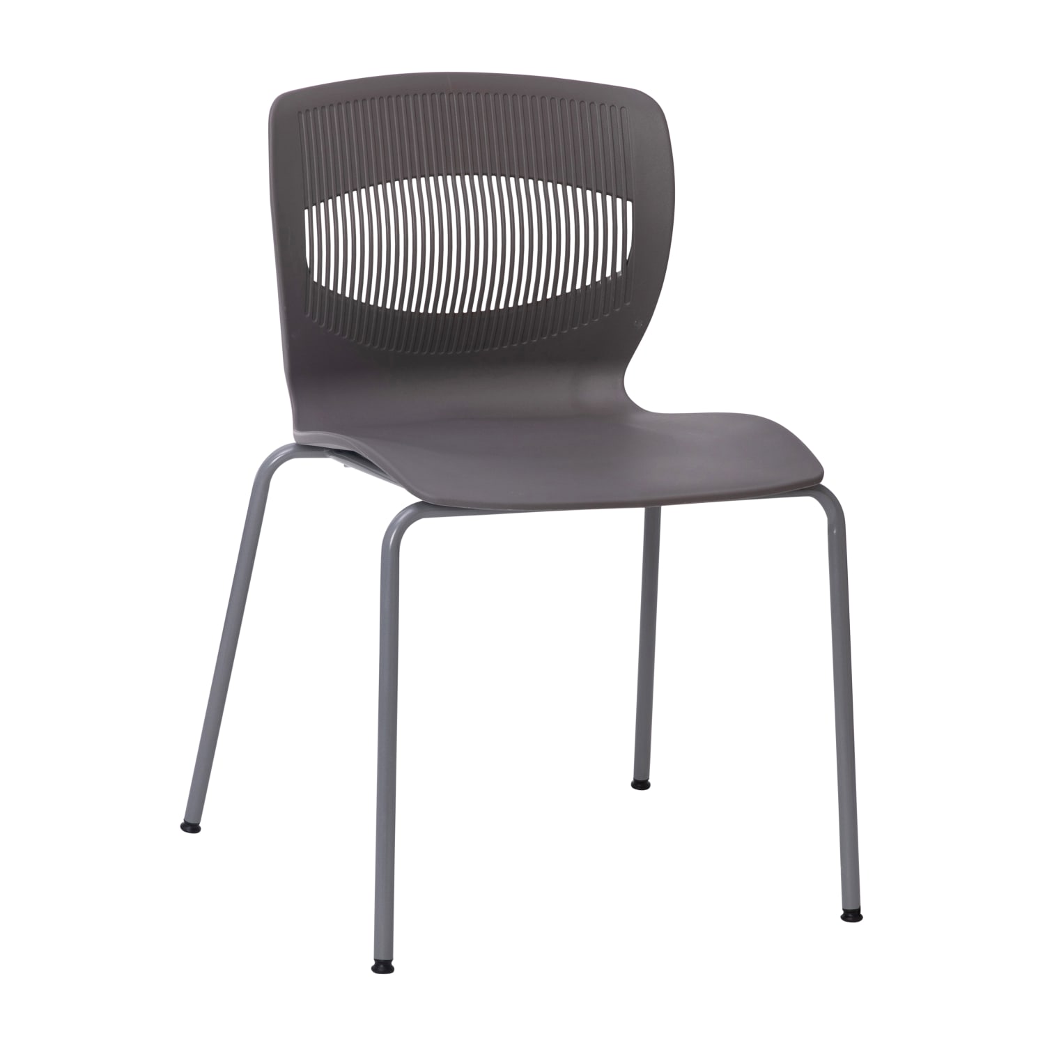 Flash Furniture HERCULES Series Commercial Grade 770 lb Capacity Ergonomic Stack Chair With Lumbar Support GraySilver PopularChairscom