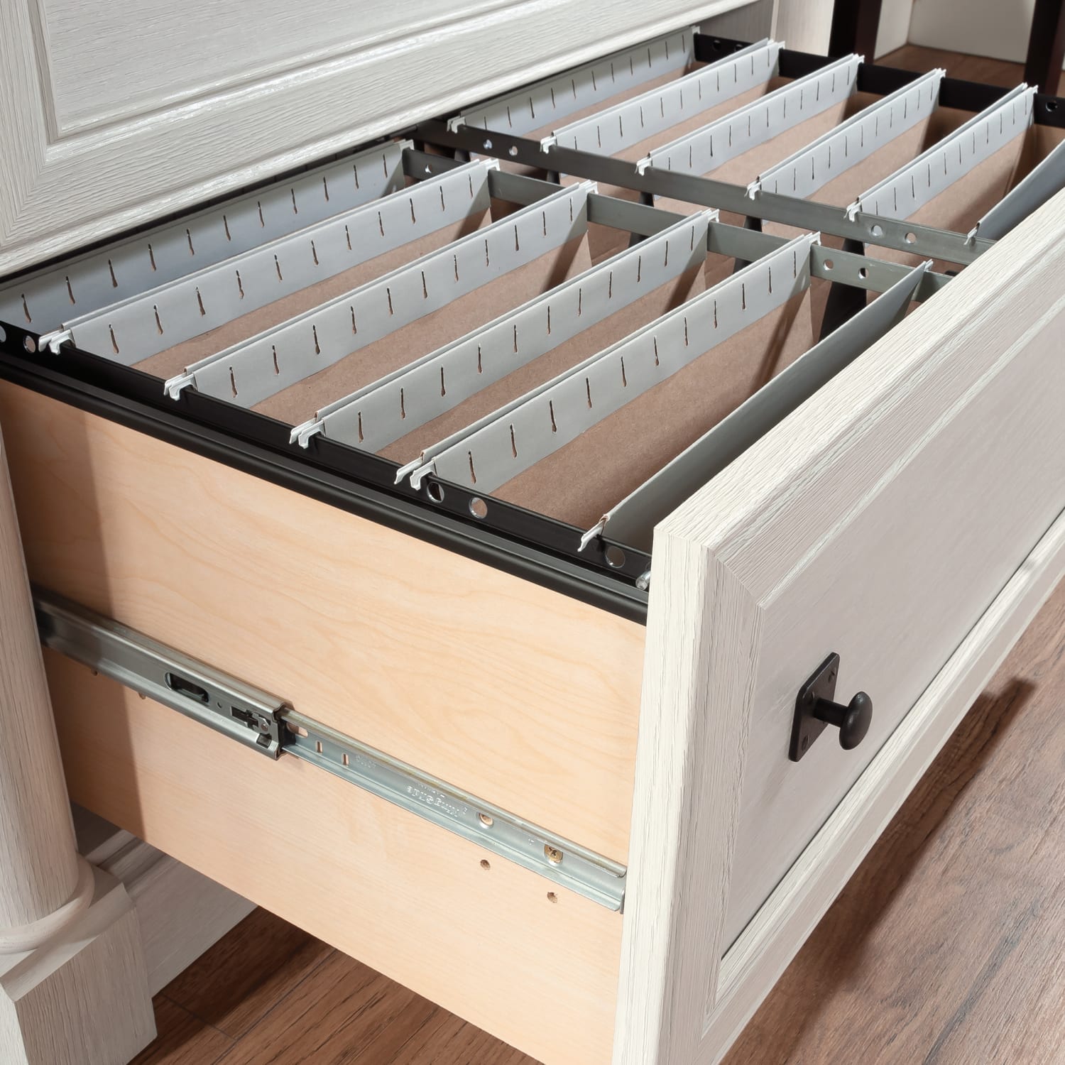 Sauder Palladia 37inW x 22inD Lateral 2-Drawer Letter/Legal-Size File Cabinet, Glacier Oak - Image 5