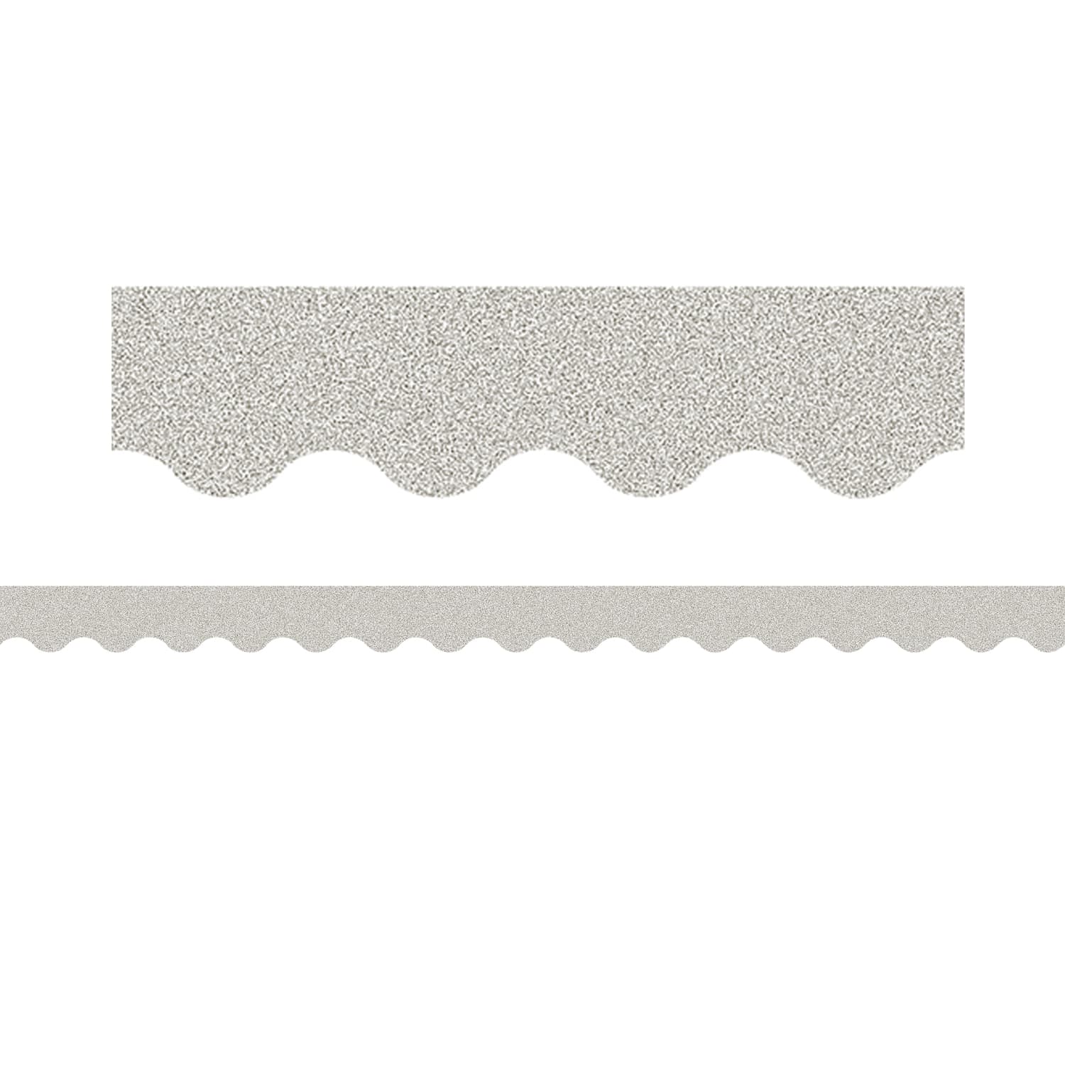 Teacher Created Resources Scalloped Border Trim Packs, 35', Silver Glitz, Set Of 3 Packs - Image 3