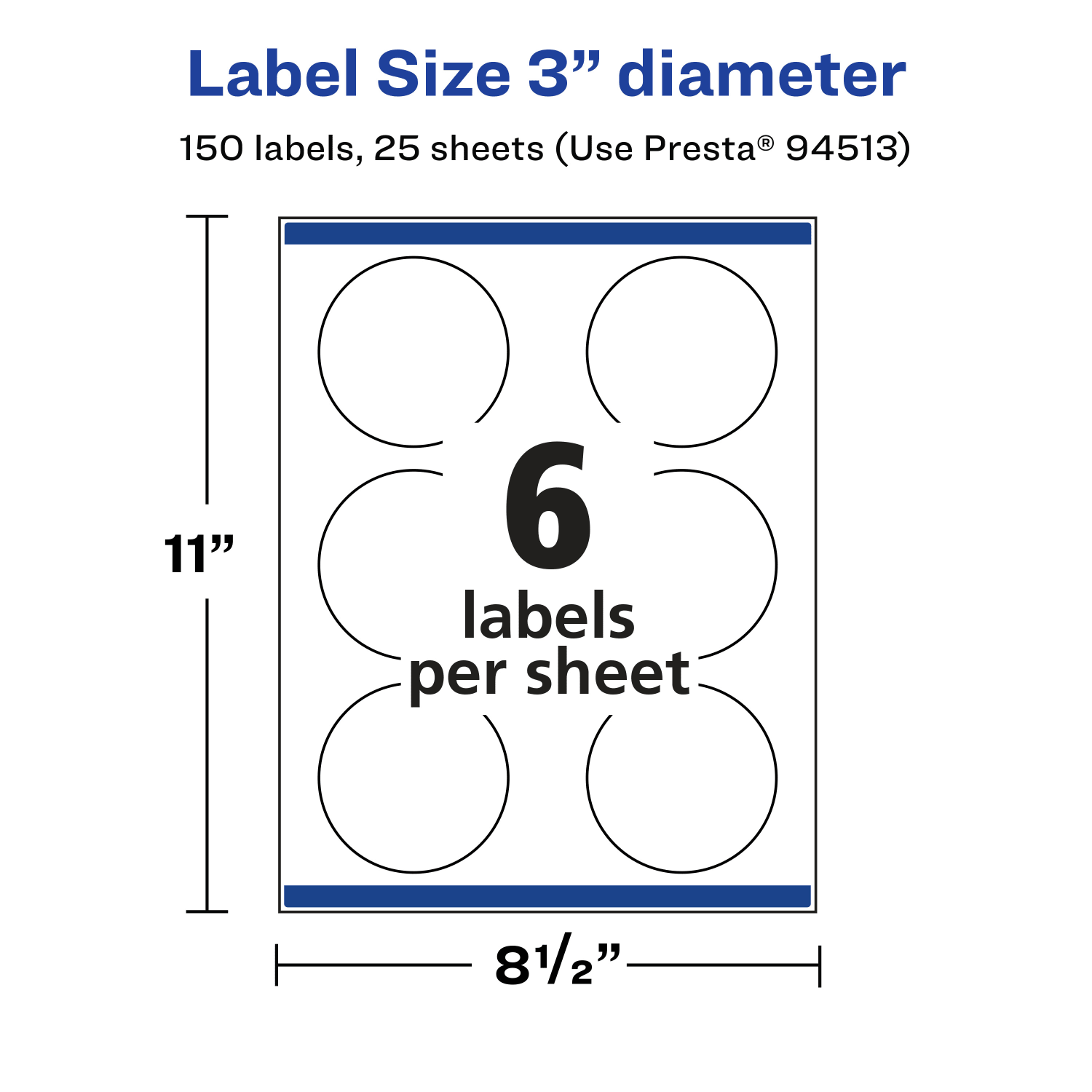 Avery Glossy Permanent Labels With Sure Feed, 94513-CGF25, Round, 3in Diameter, Clear, Pack Of 150 - Image 6