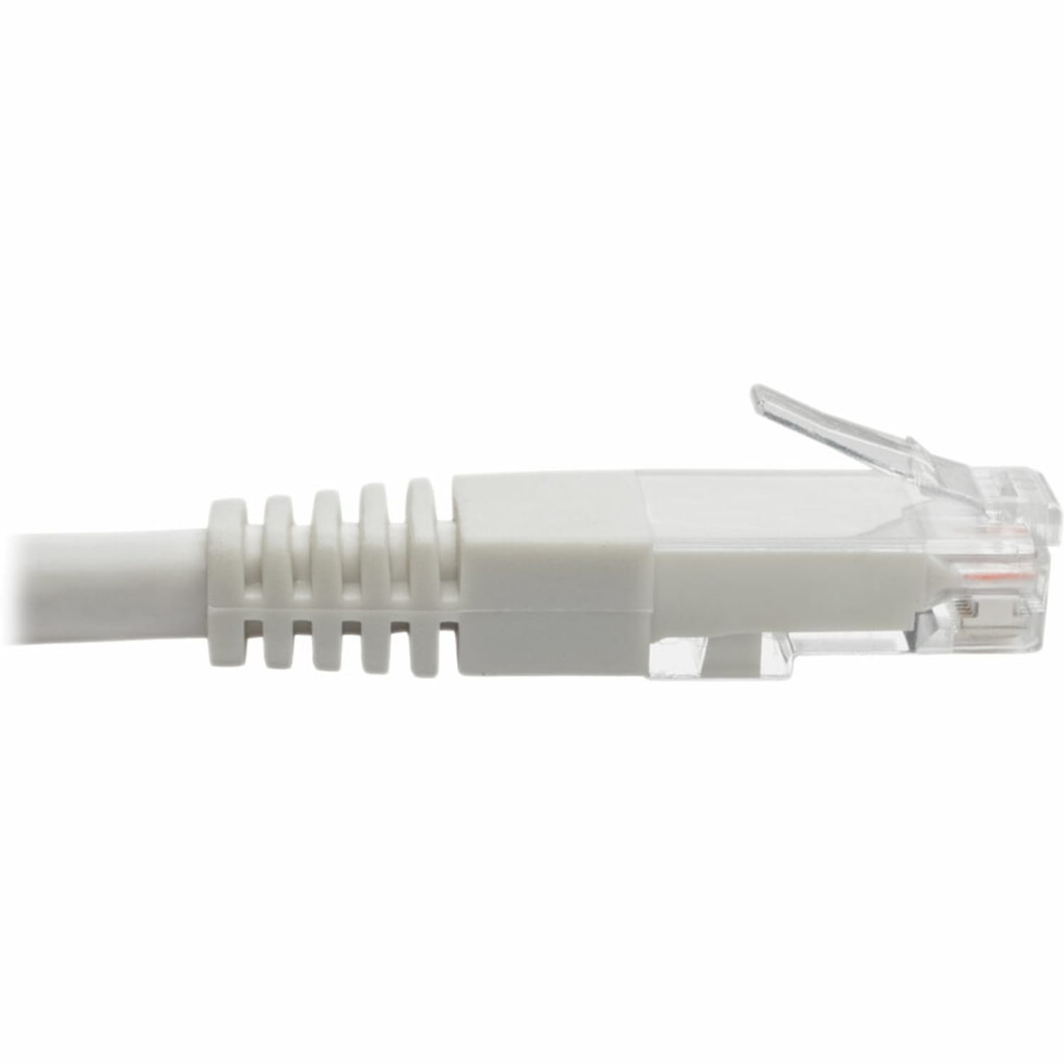 Tripp Lite Cat6 Cat5e Gigabit Molded Patch Cable RJ45 M/M White 550Mh 100ft 100ft -1x RJ-45 Male Network - N200100WH - Image 4