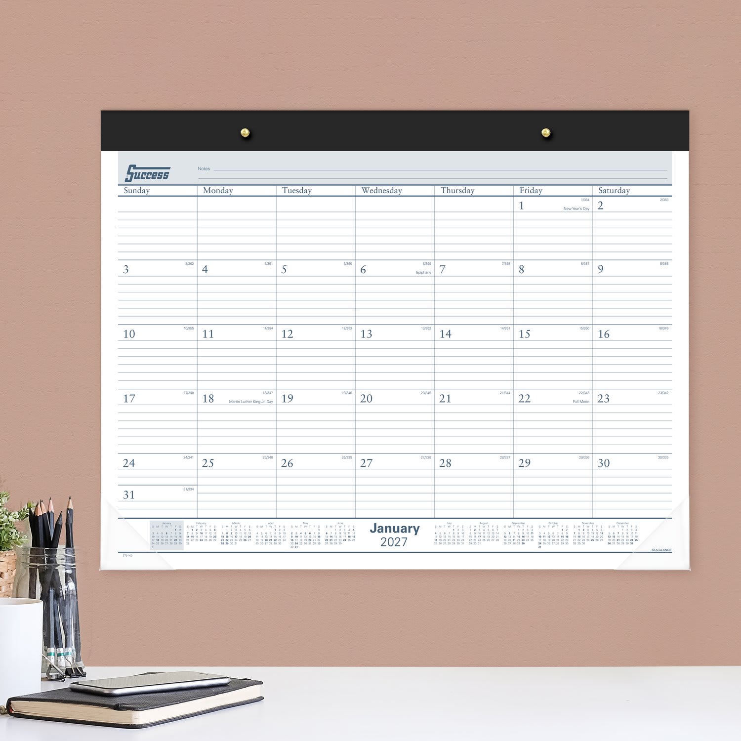AT-A-GLANCE 2027 Ruled Monthly Desk Pad Calendar, Standard, 21 3/4in x 17in - Image 5