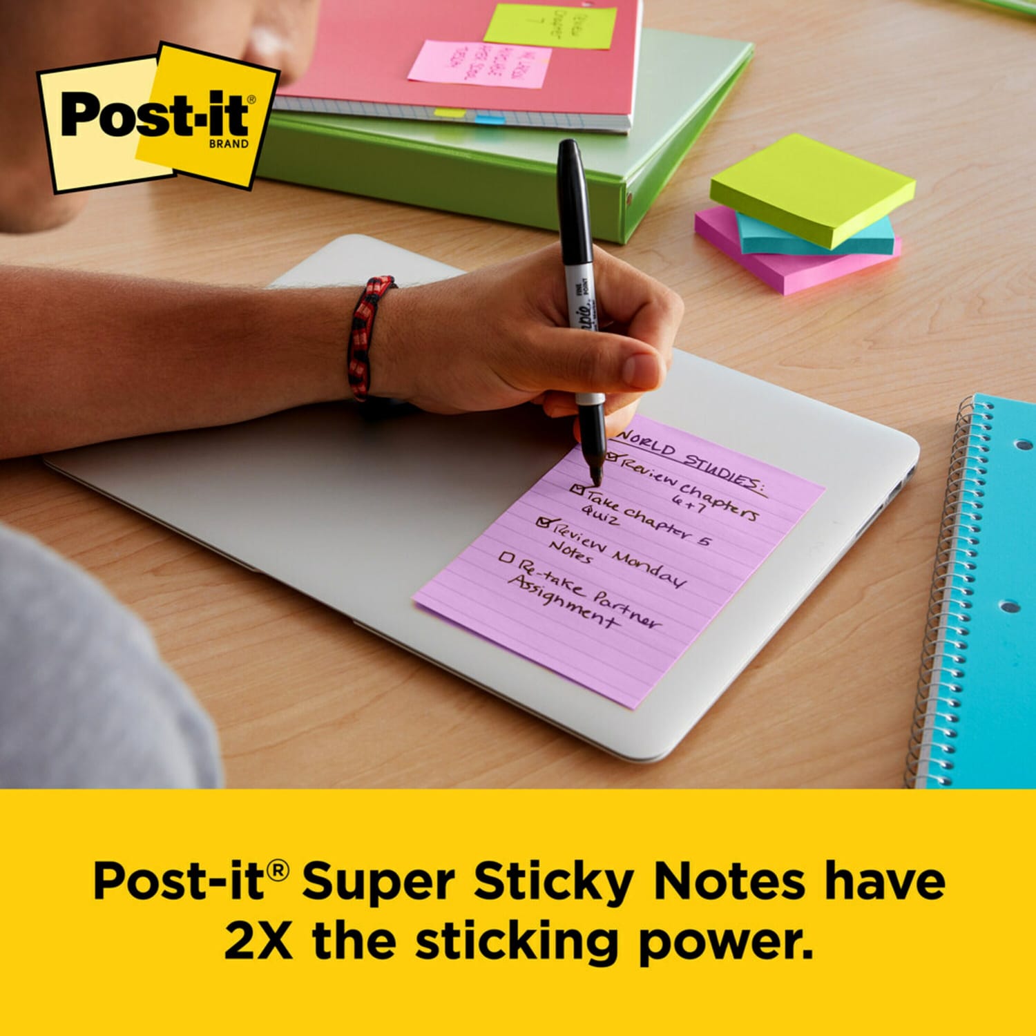 Post-it and Scotch Brand Essentials Pack, 7 Pads of Assorted Super Sticky Notes - ANYWHERE-SIOC - Image 4