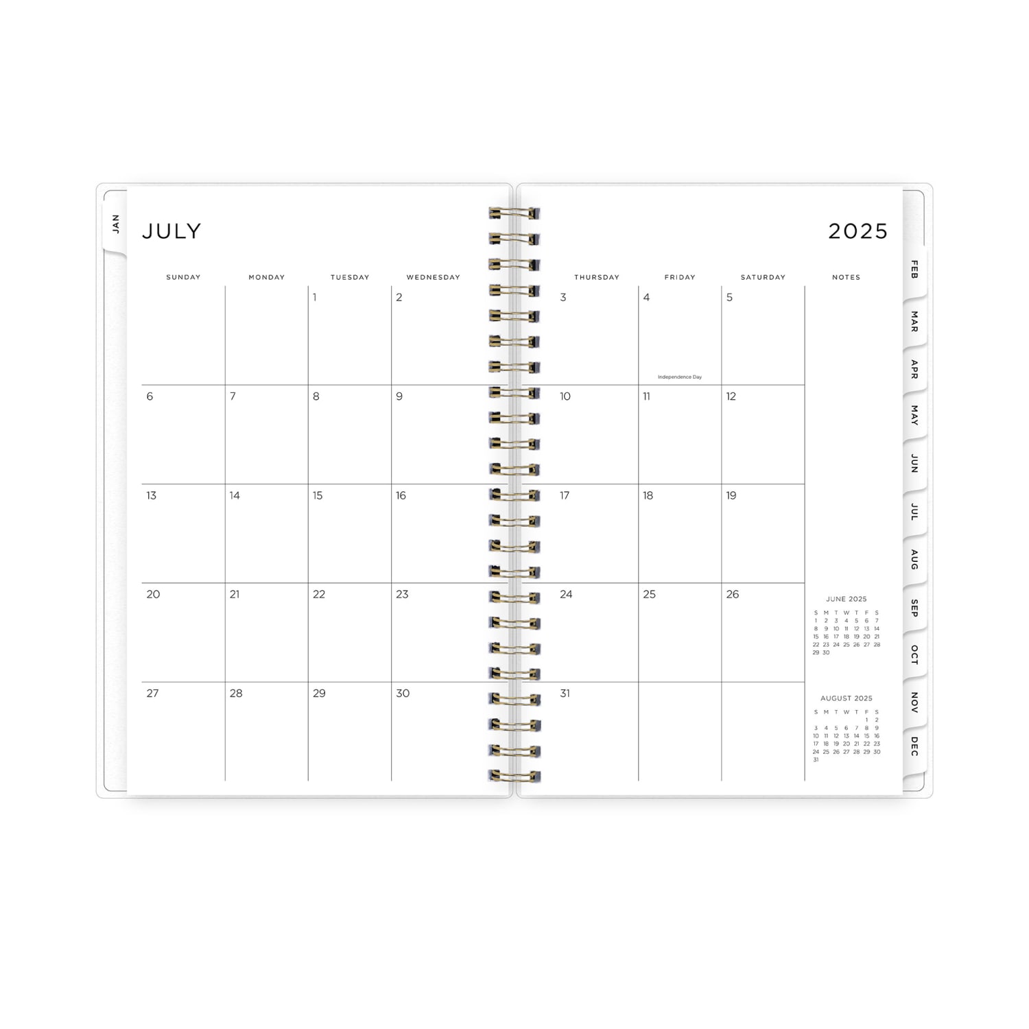 2025-2026 Blue Sky Weekly/Monthly Academic Planner, 5in x 8in, Multicolor Smoke Frosted, July 2025 To June 2026, 133682 - Image 4