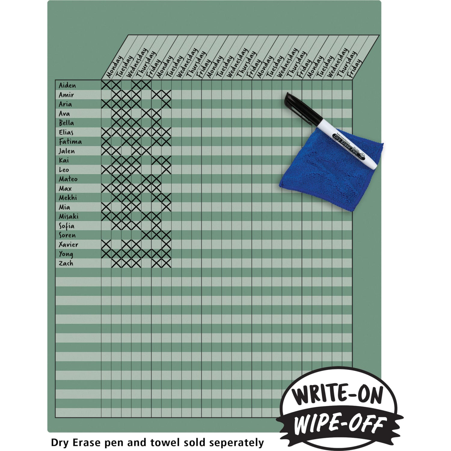 Teacher Created Resources Incentive Write-On/Wipe-Off Chart, Eucalyptus Green, Pack Of 6 - Image 5