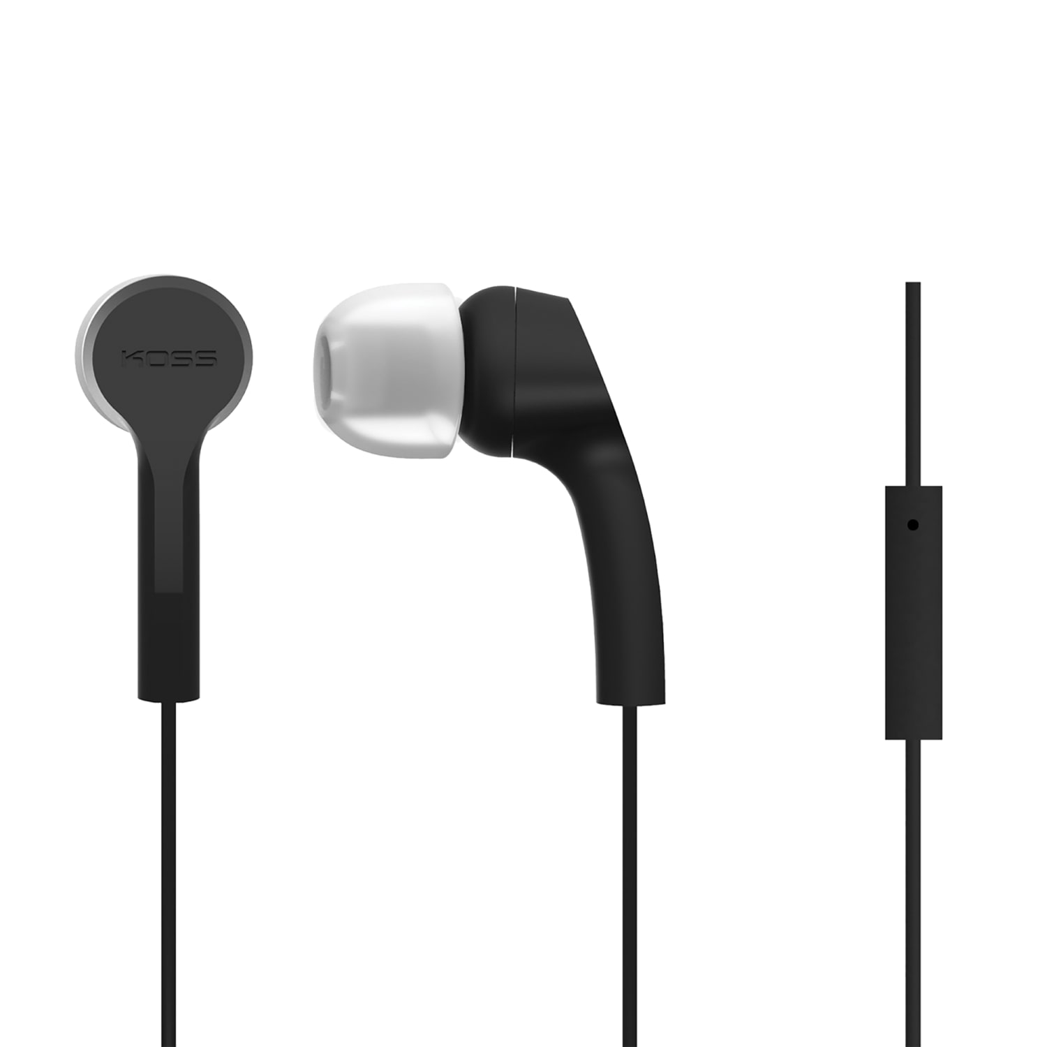 KOSS KEB9i Earbuds With Microphone And In-Line Remote, Black,192526.101