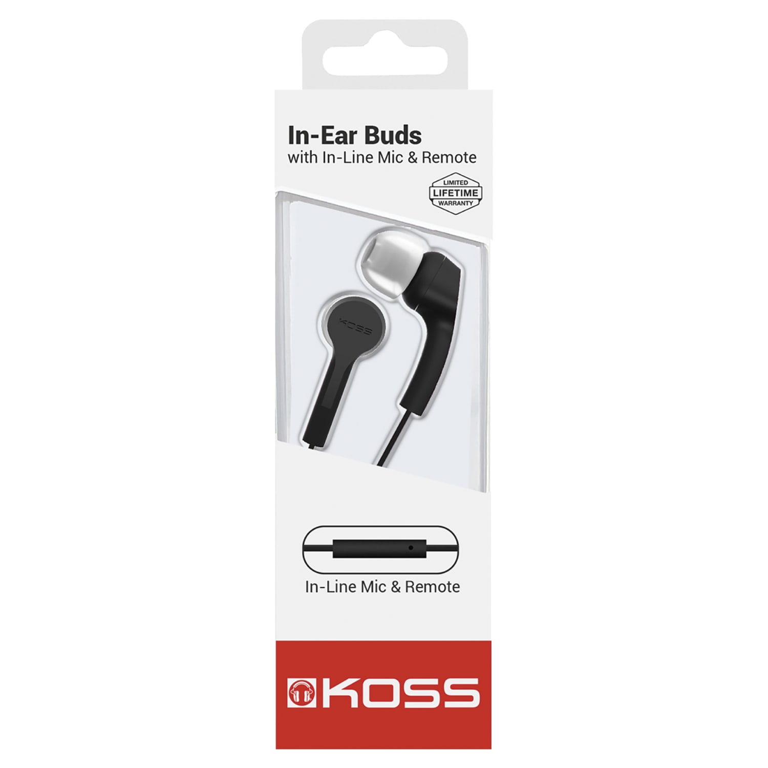 KOSS KEB9i Earbuds With Microphone And In-Line Remote, Black,192526.101 - Image 6