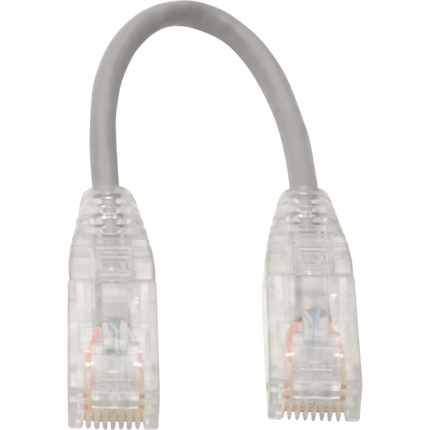 Tripp Lite Cat6 UTP Patch Cable (RJ45) - M/M, Gigabit, Snagless, Molded, Slim, Gray, 8 in. - First End: 1x R - N201S8NGY - Image 5