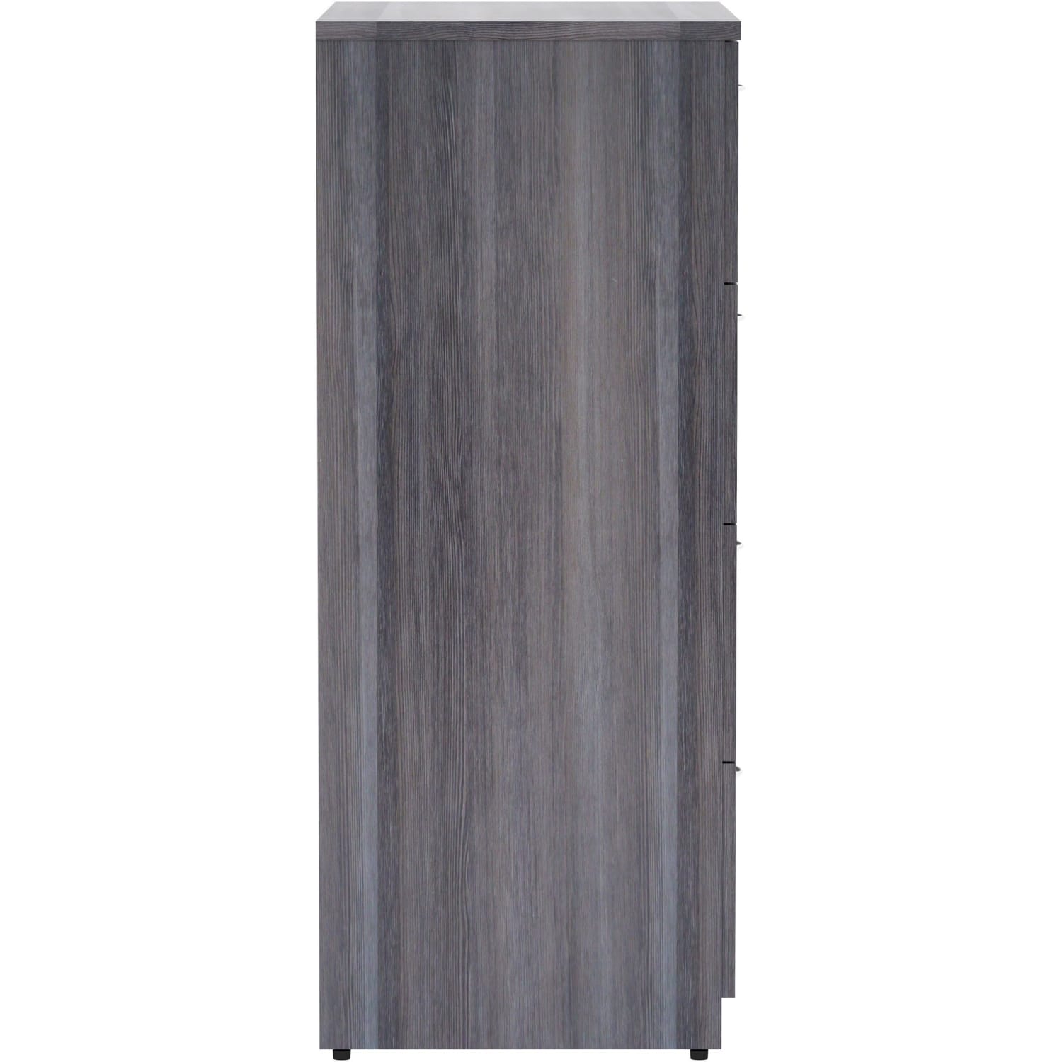 Lorell 35-1/2inW x 22inD Lateral 4-Drawer File Cabinet, Weathered Charcoal - Image 4