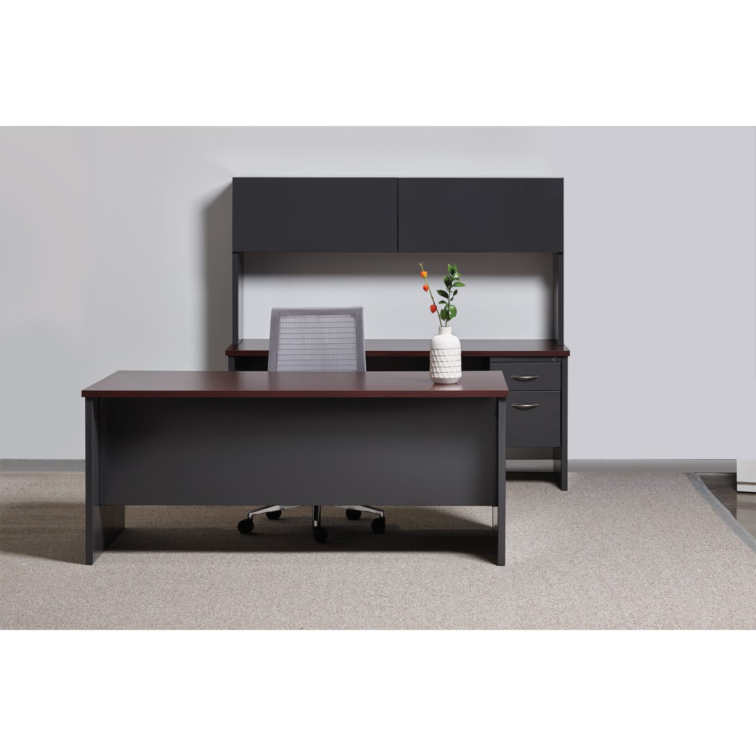 WorkPro Modular Flipper Door Kit, For 48in Stack On Hutch, Charcoal - Image 3