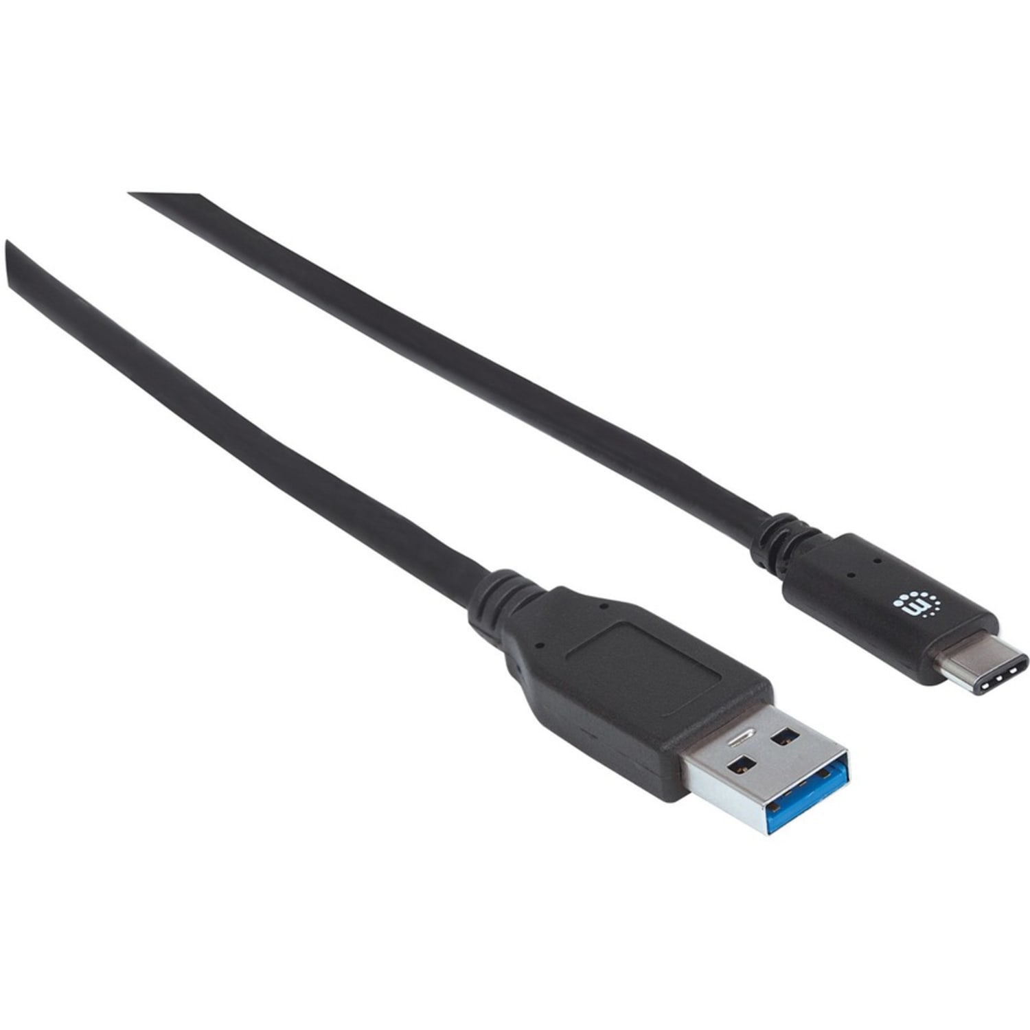 Manhattan USB-C to USB-A Cable, 1m, Male to Male, 10 Gbps (USB 3.2 Gen2 aka USB 3.1), 3A (fast charging), SuperSpeed+ USB, Black, Lifetime Warranty, Polybag - USB cable - 24 pin USB-C (M) to USB Type A (M) - USB 3.1 Gen 2 - 3 A - 3.3 ft - black - Image 4