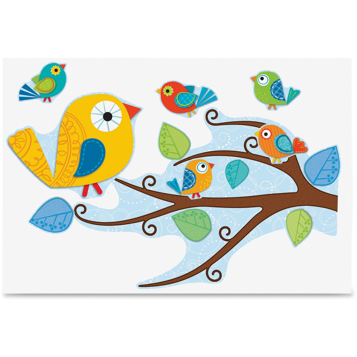 Carson Dellosa Education Boho Birds Bulletin Board Set - Learning Theme/Subject - Leaves, Birds, Tree Limb Shape - Multicolor - 1 Set - Image 3
