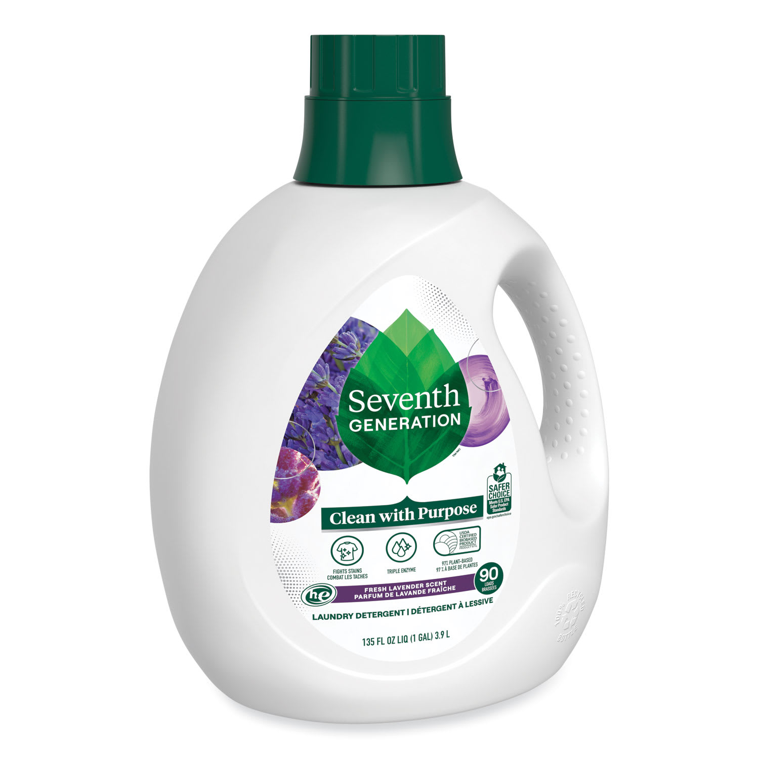 Seventh Generation Natural Liquid Laundry Detergent, Fresh Lavender, 135 oz Bottle, 4/Carton - Image 5
