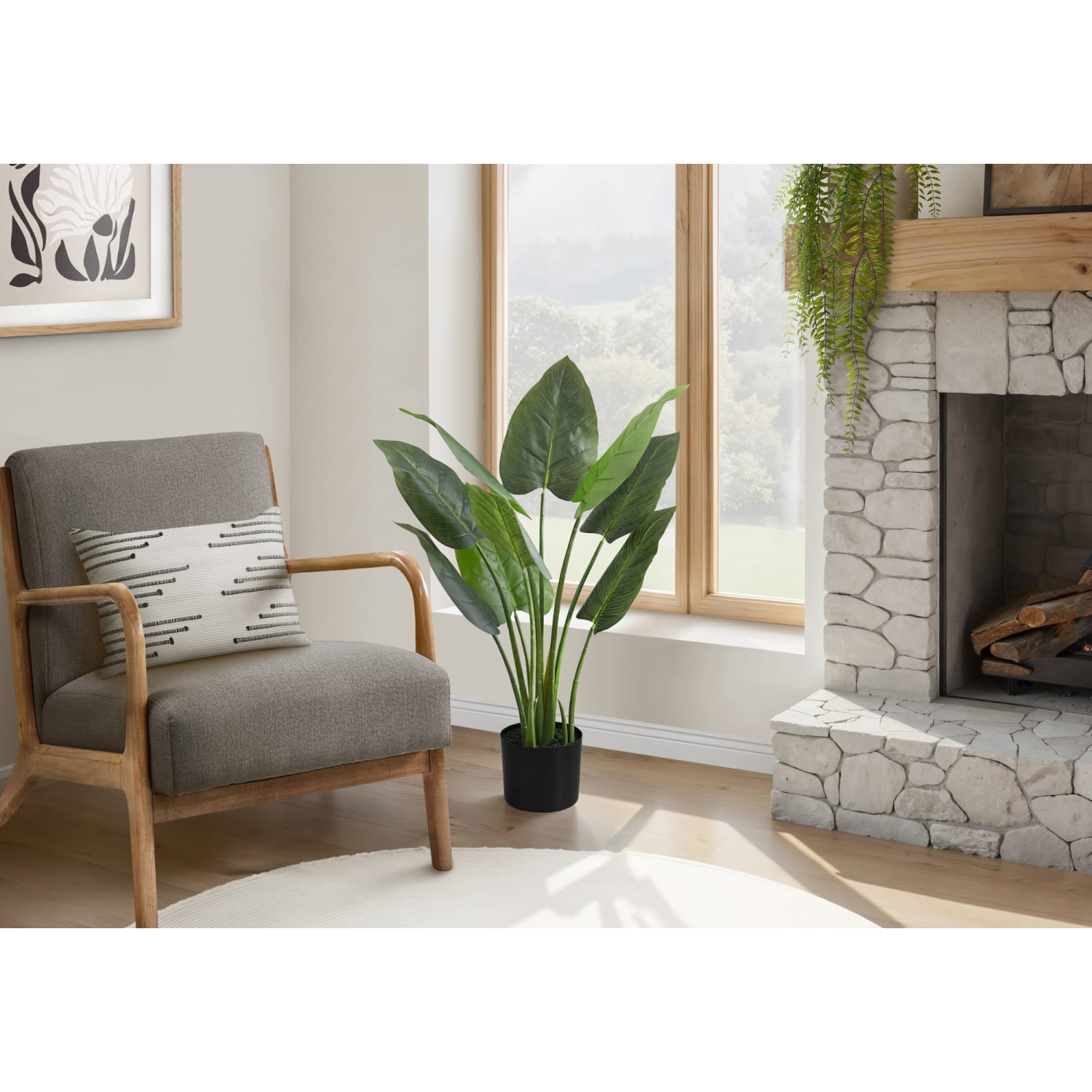 Monarch Specialties Deborah 36-1/2inH Artificial Plant With Pot, 36-1/2inH x 26inW x 24inD, Green - Image 3