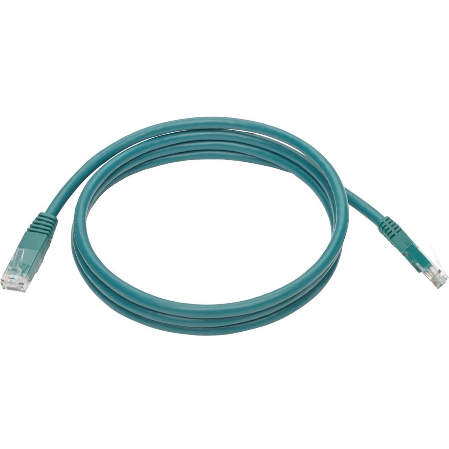 Tripp Lite 5ft Cat6 Gigabit Molded Patch Cable RJ45 M/M 550MHz 24 AWG Green - 1 x RJ-45 Male Network - Gold-plated Contacts - Green - Image 3