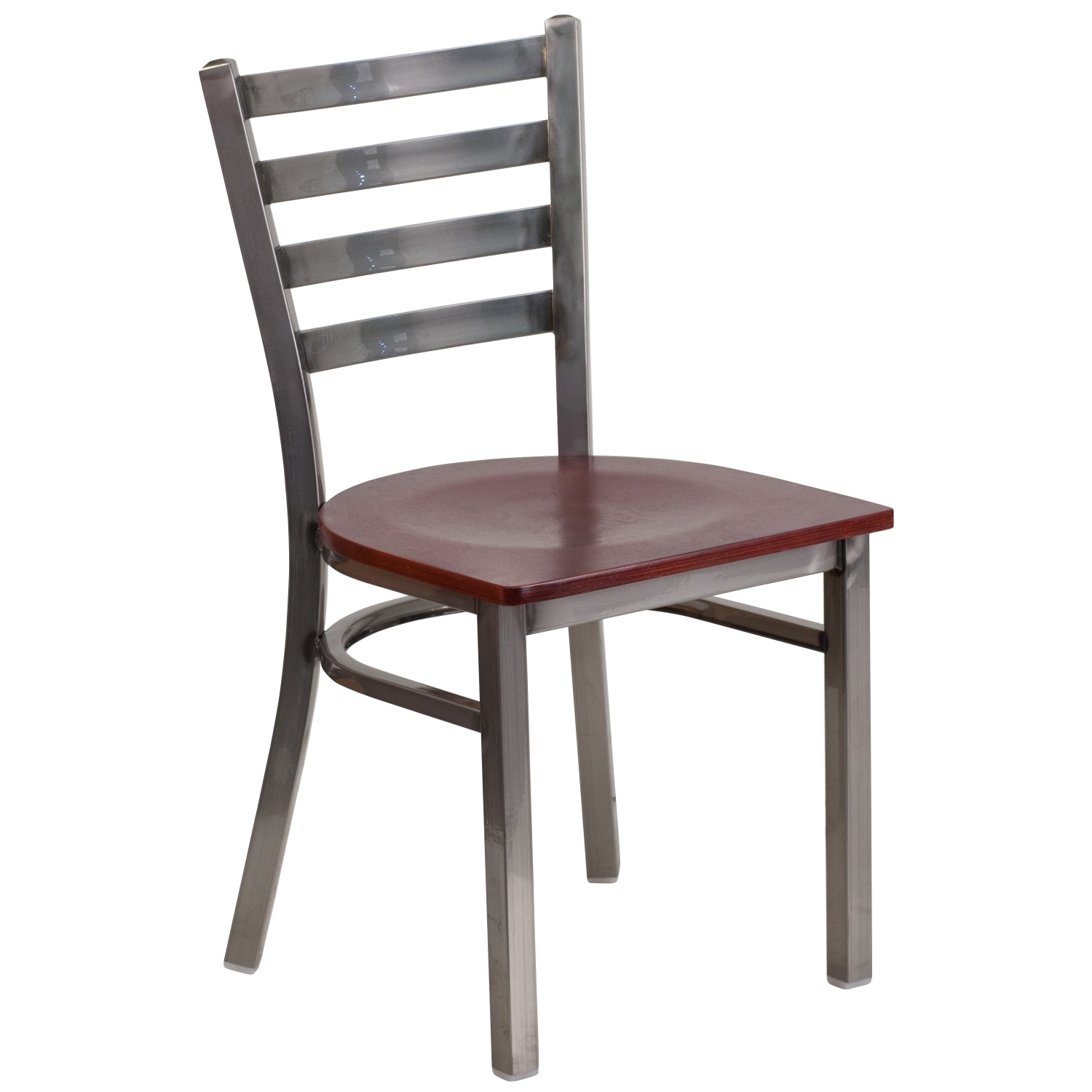 Flash Furniture HERCULES Series Silver Antique Finish with Clear Coat Ladder Back Metal Restaurant Chair Mahogany Wood Seat PopularChairscom Flash Furniture HERCULES Series Silver Antique Finish with Clear Coat Ladder Back Metal Restaurant Chair Mahogany Wood Seat PopularChairscom