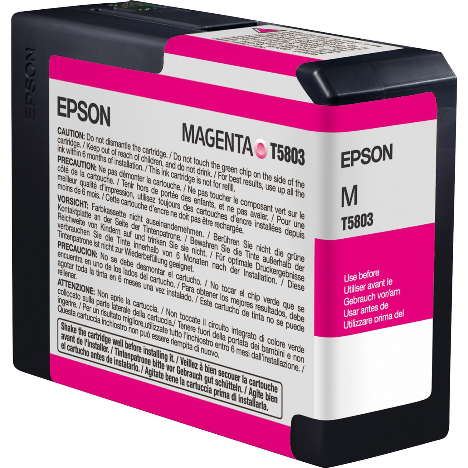 Epson T580 Vivid Magenta Ink Cartridge, T580A00 - Image 4